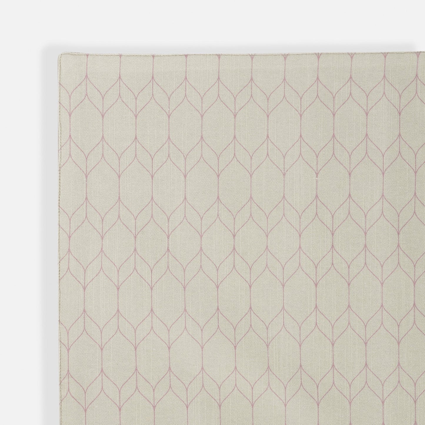 Set of 2 Purple and Off White Geometric Cotton Placemats