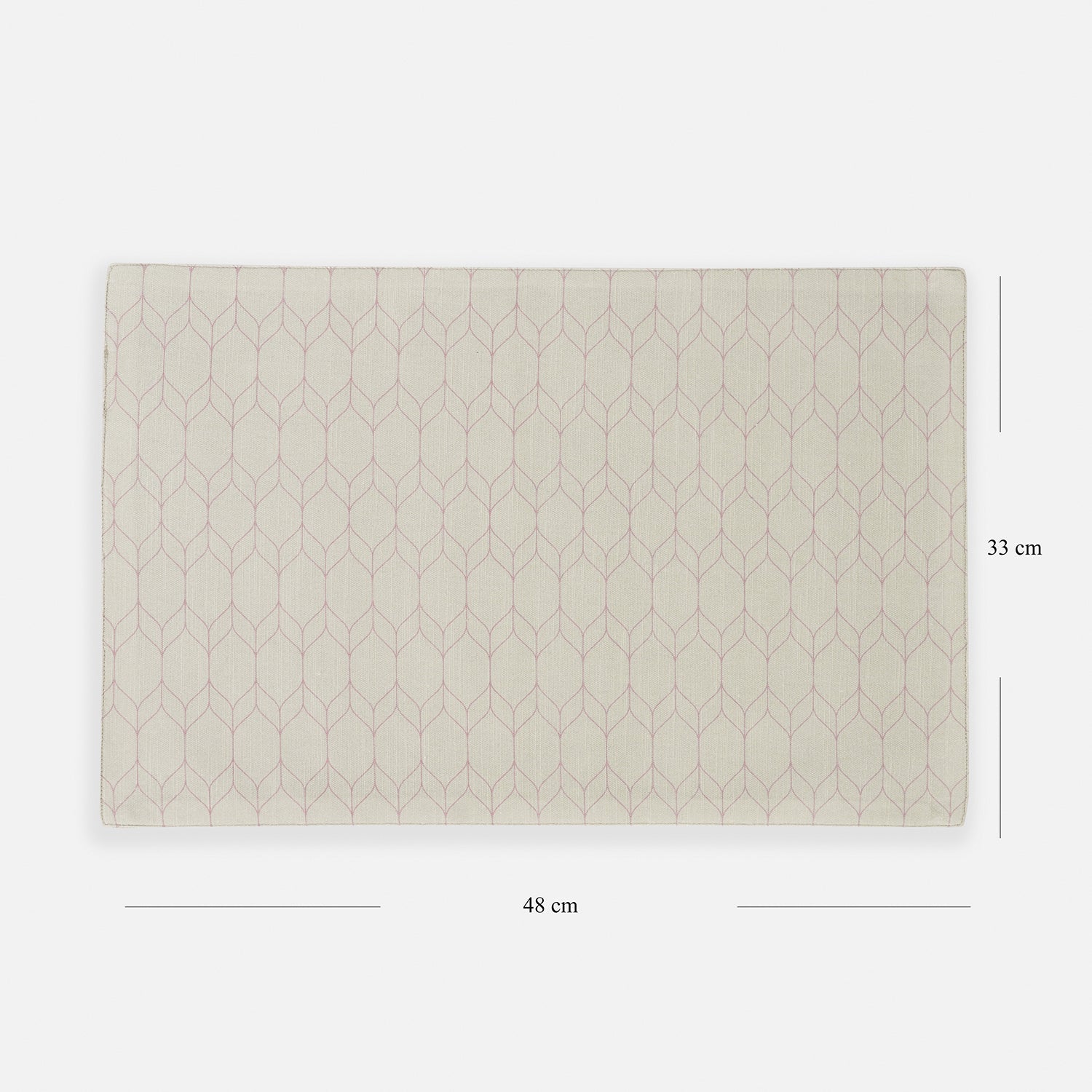 Set of 2 Purple and Off White Geometric Cotton Placemats