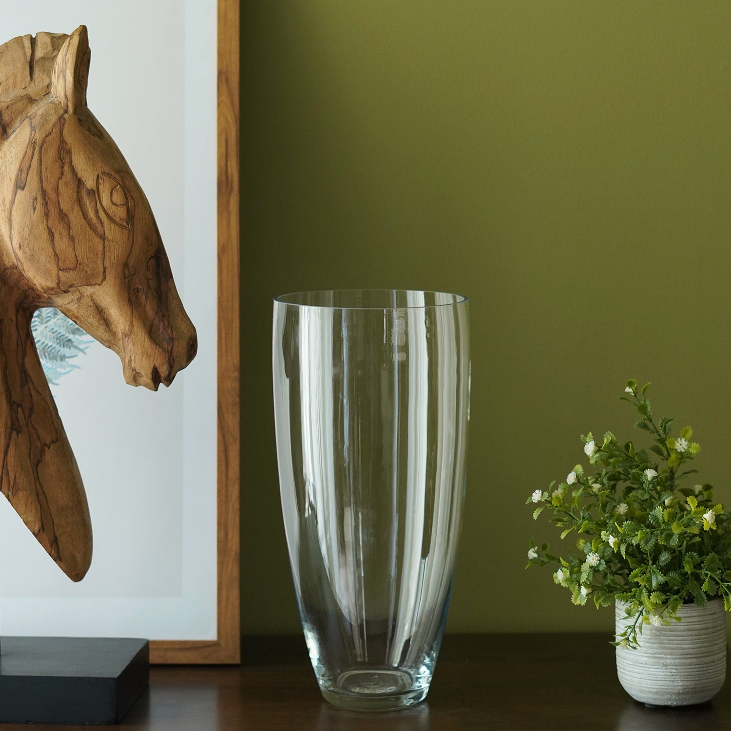 Clear Glass Vase - Large