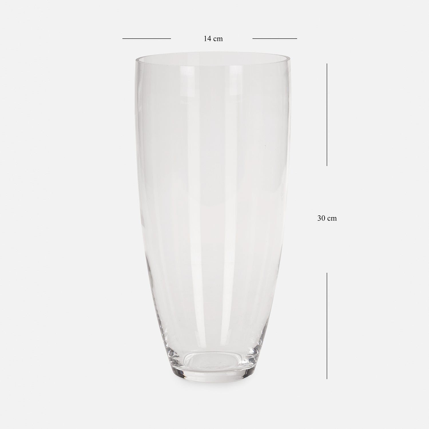 Clear Glass Vase - Large