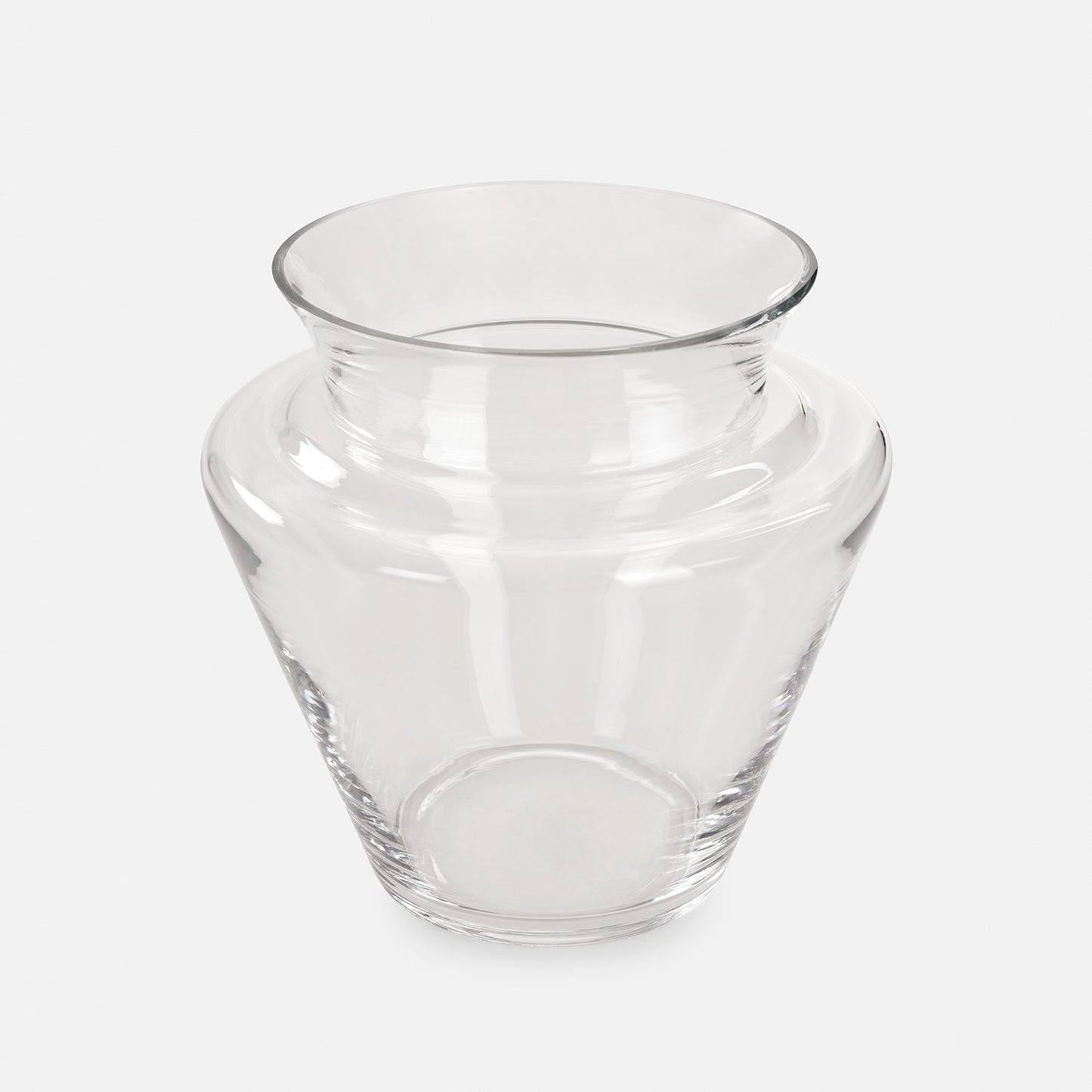 Clear V-shape Glass Vase - Small