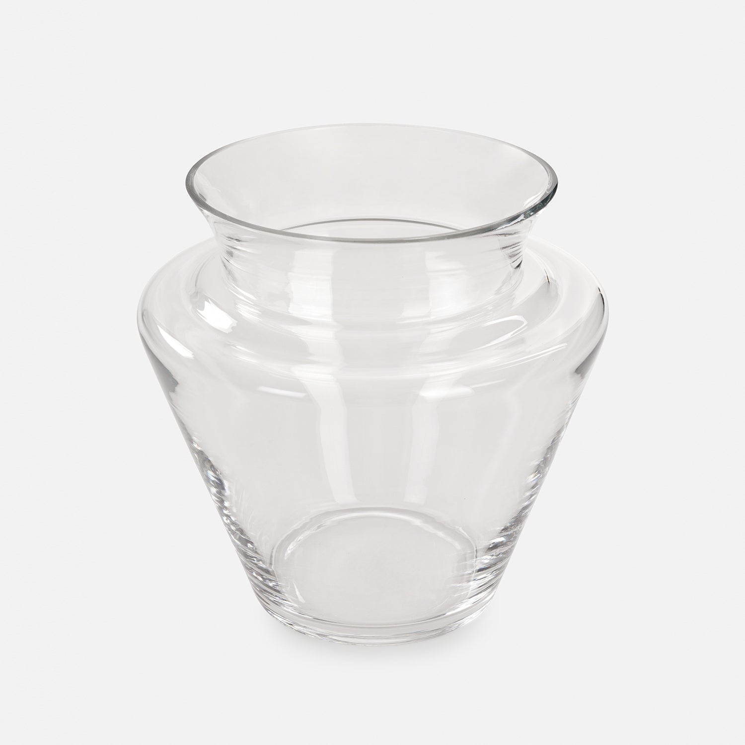 Clear V-shape Glass Vase - Small