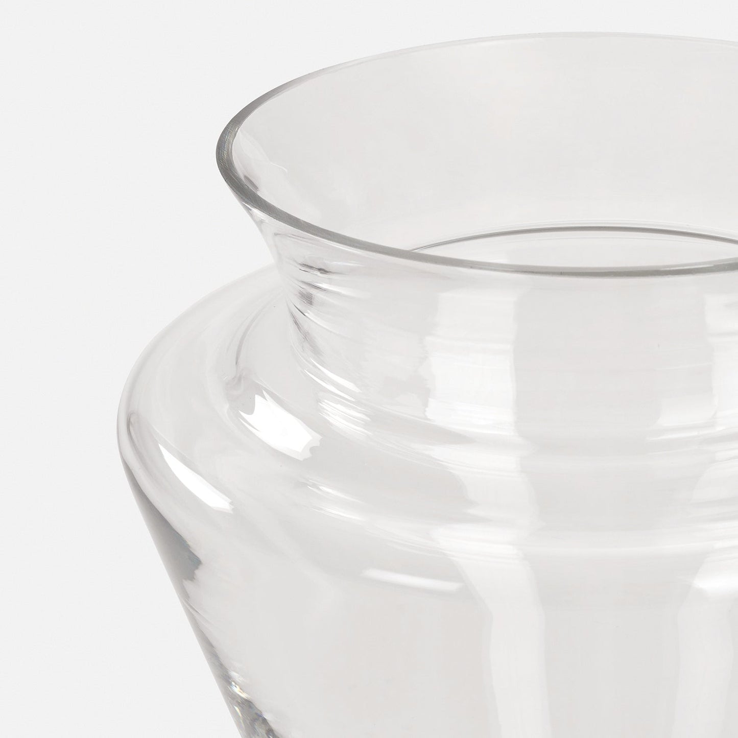Clear V-shape Glass Vase - Small