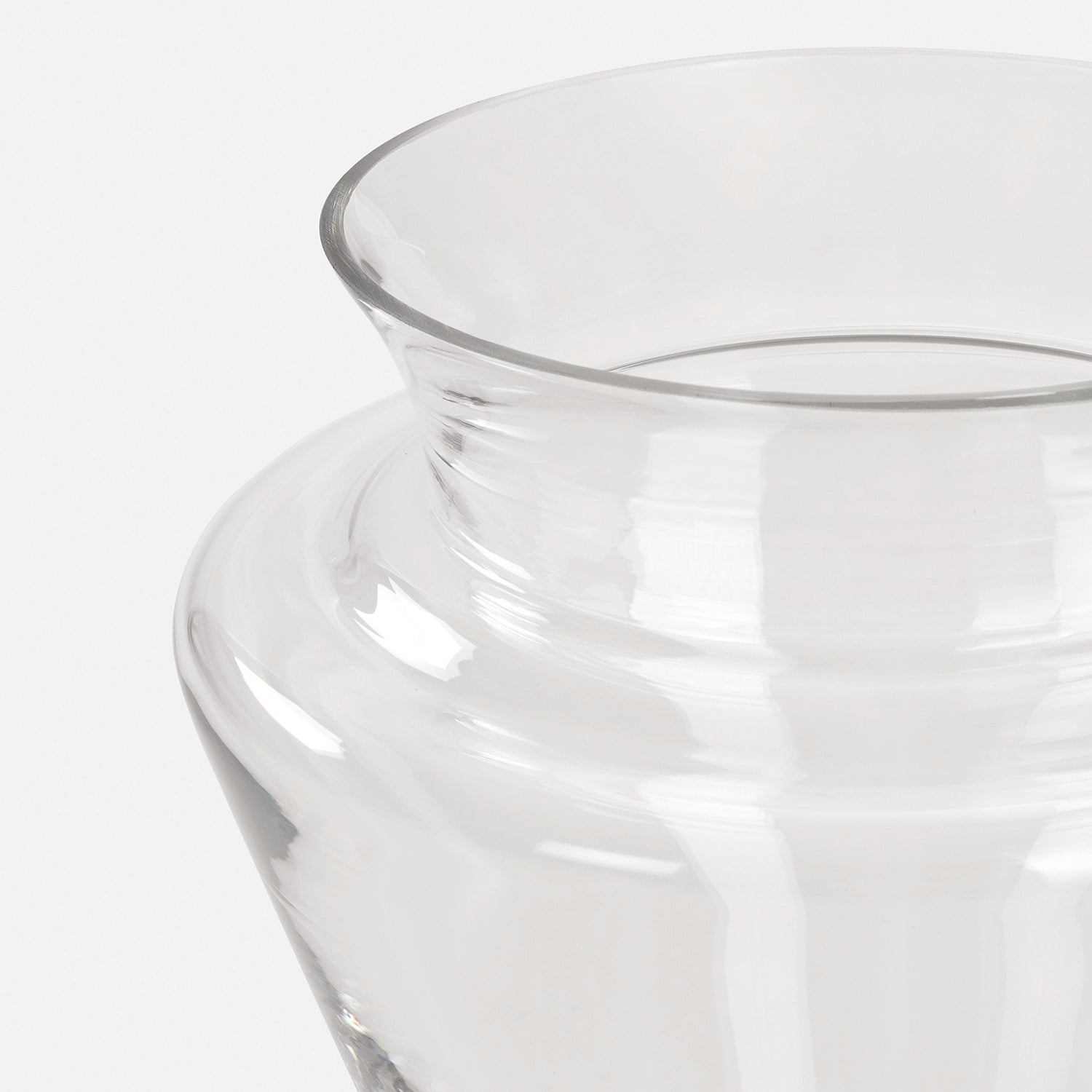 Clear V-shape Glass Vase - Small