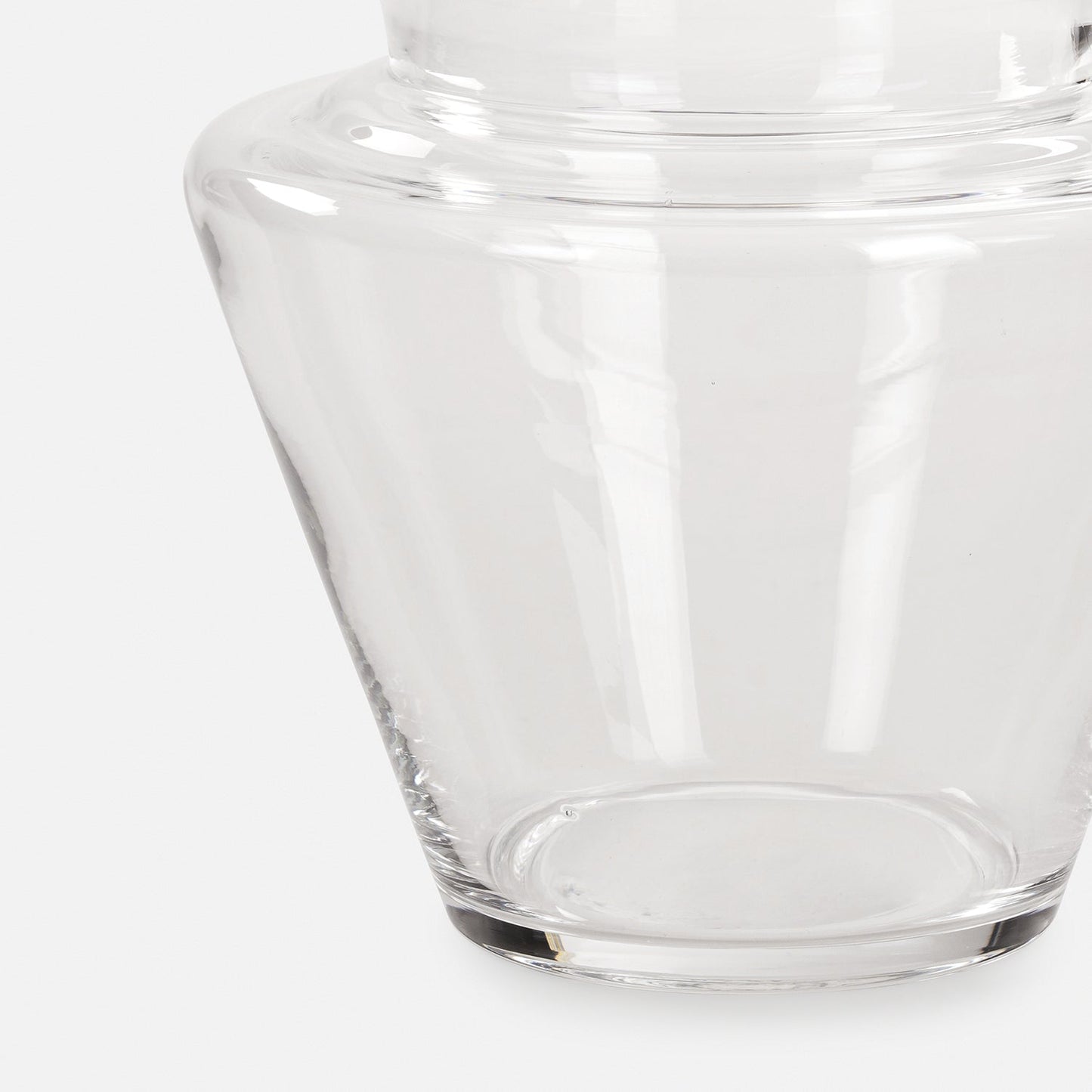 Clear V-shape Glass Vase - Small