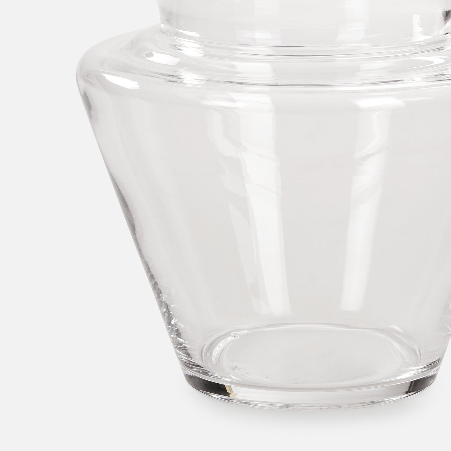 Clear V-shape Glass Vase - Small