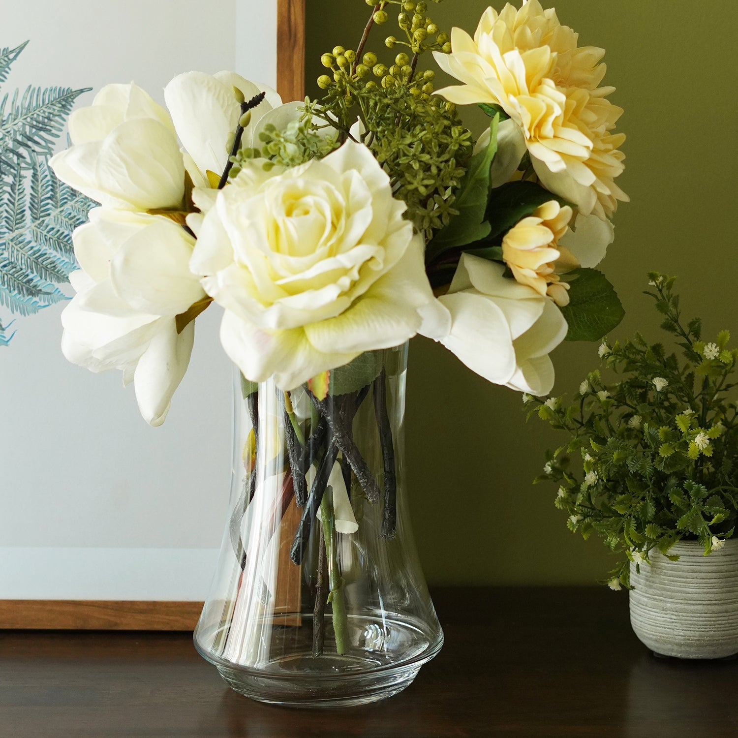 Clear Tall Glass Vase - Small