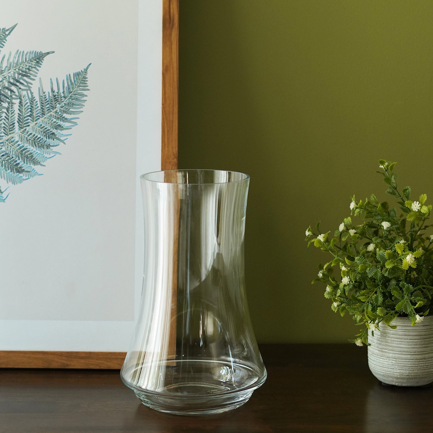 Clear Tall Glass Vase - Small