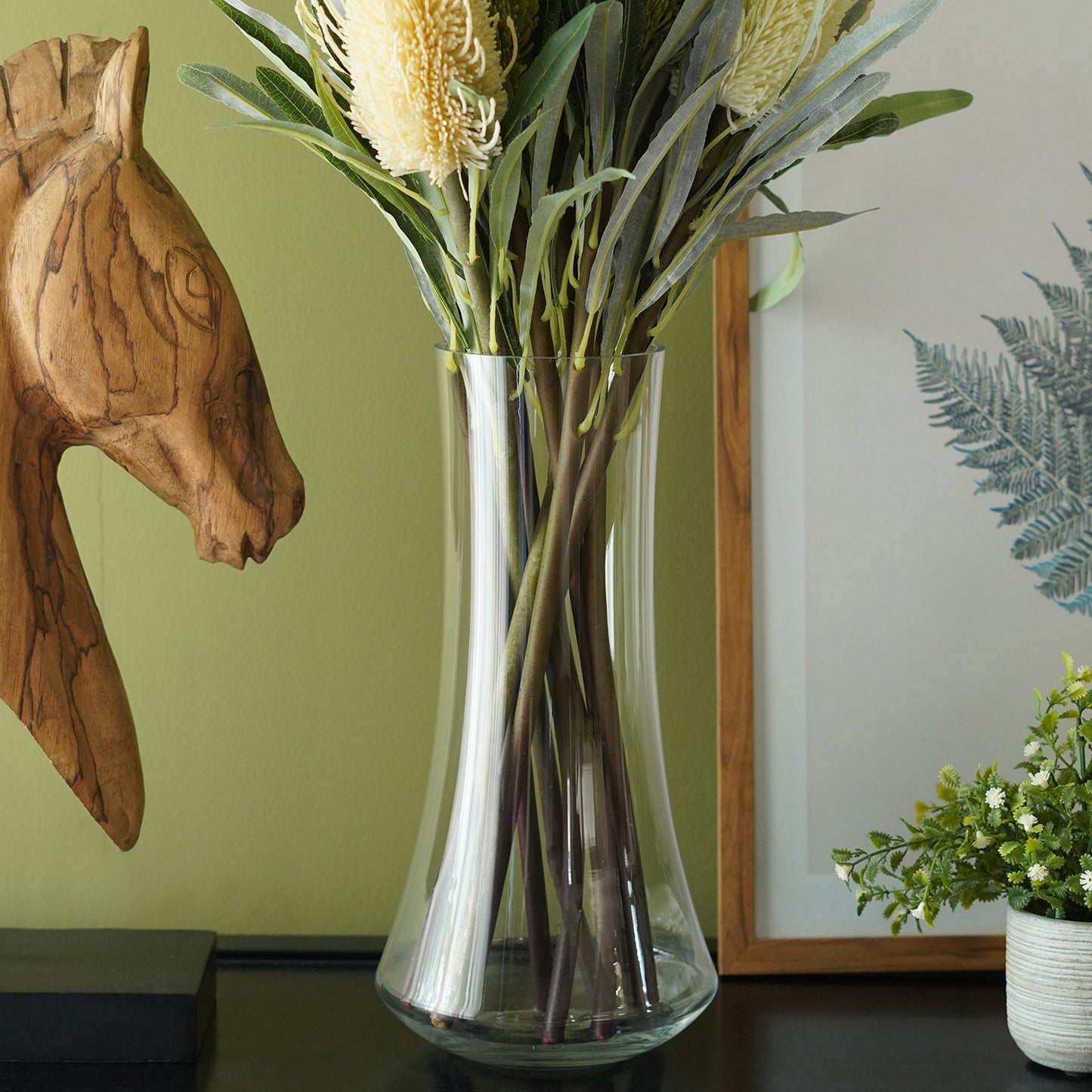 Clear Tall Glass Vase - Large