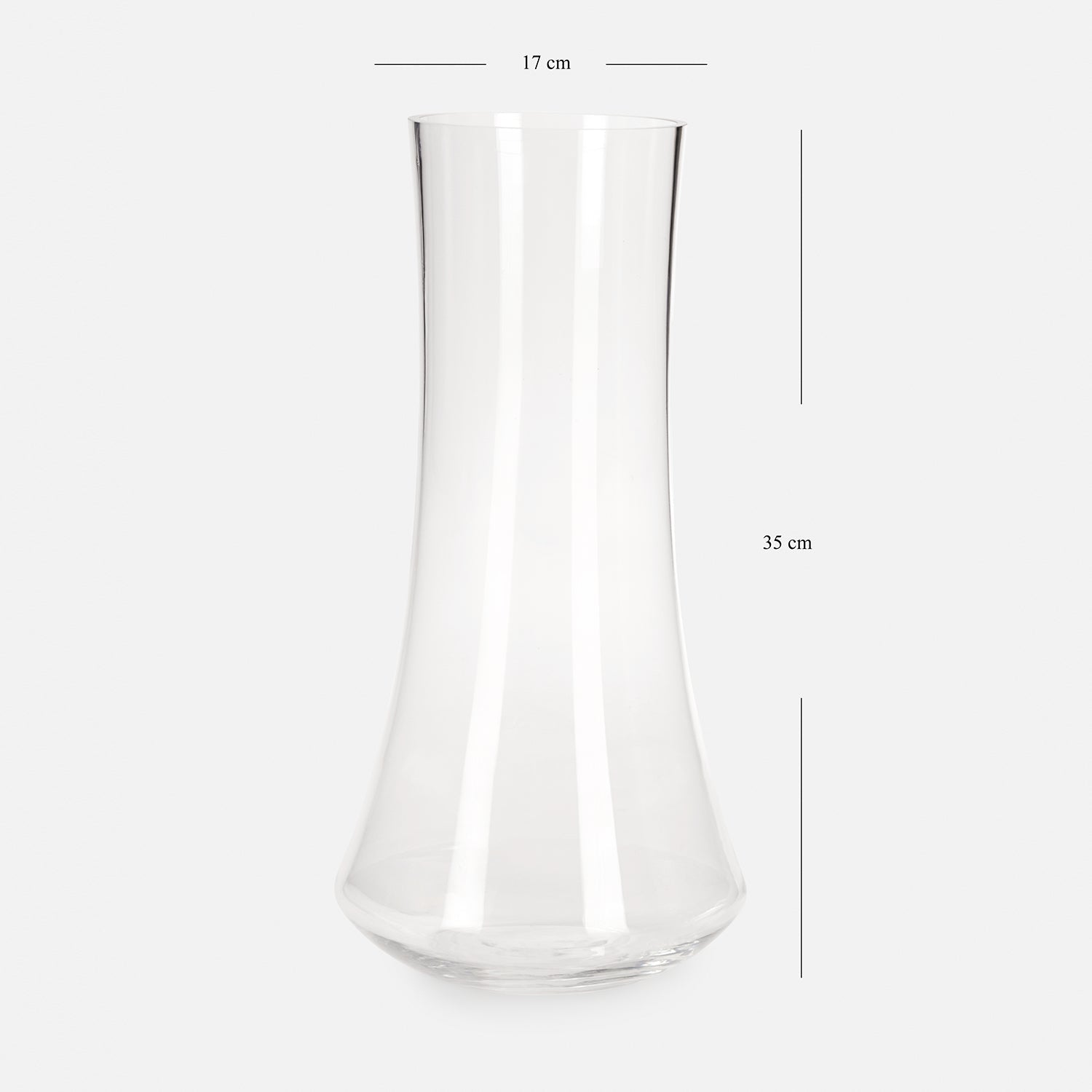 Clear Tall Glass Vase - Large