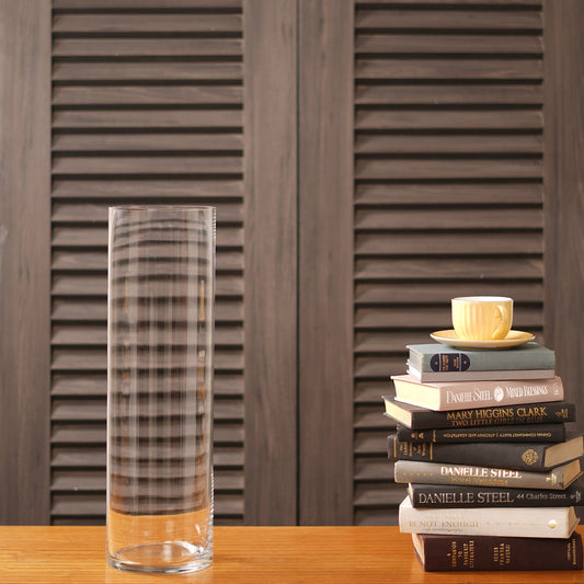 Clear Cylindrical Glass Vase - Extra Large