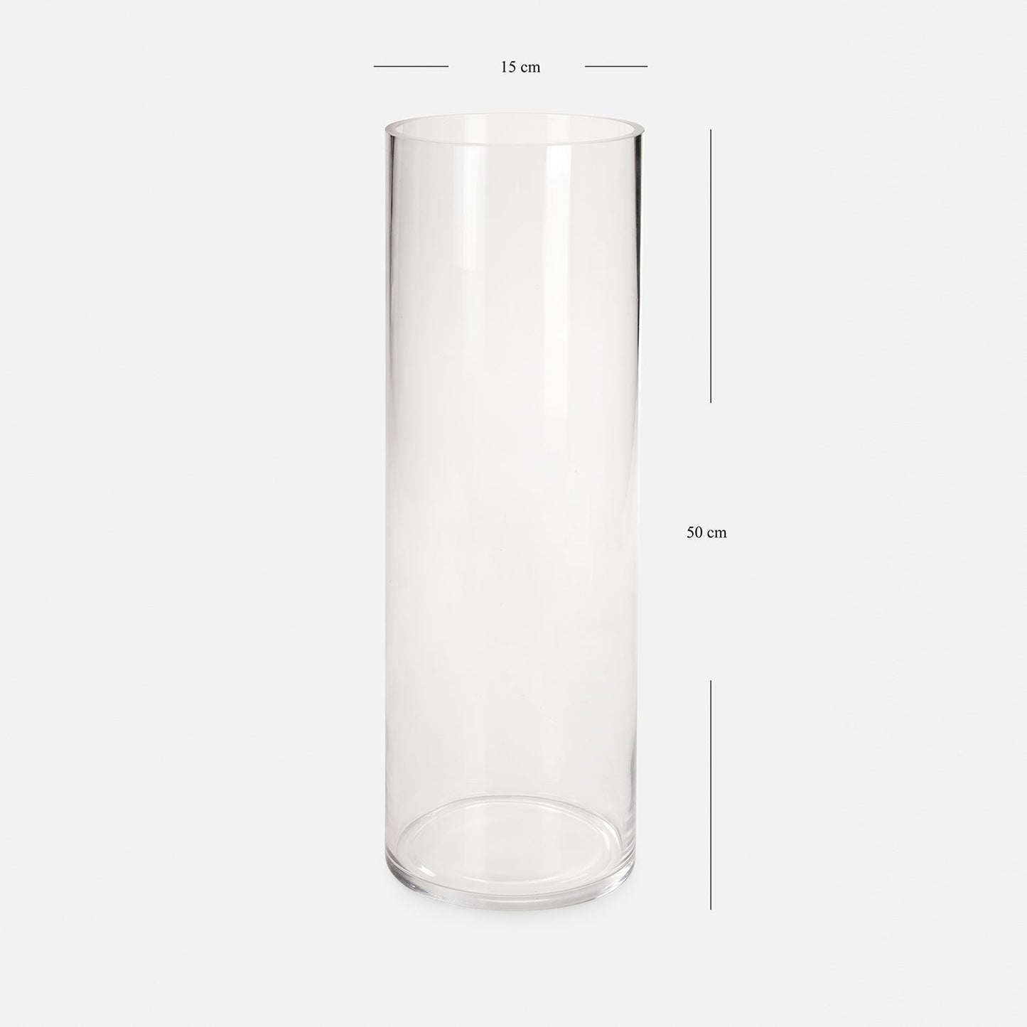 Clear Cylindrical Glass Vase - Extra Large
