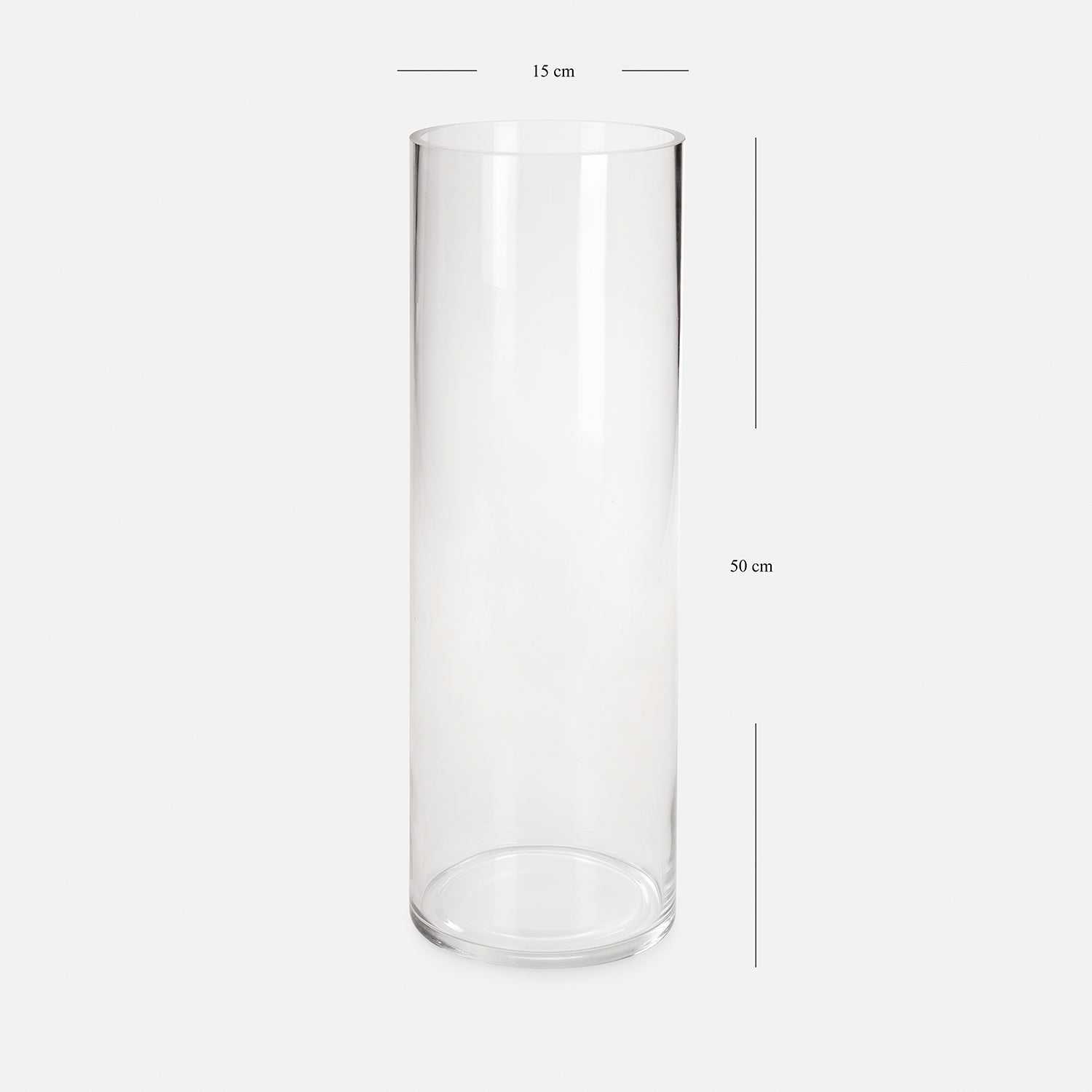 Clear Cylindrical Glass Vase - Extra Large