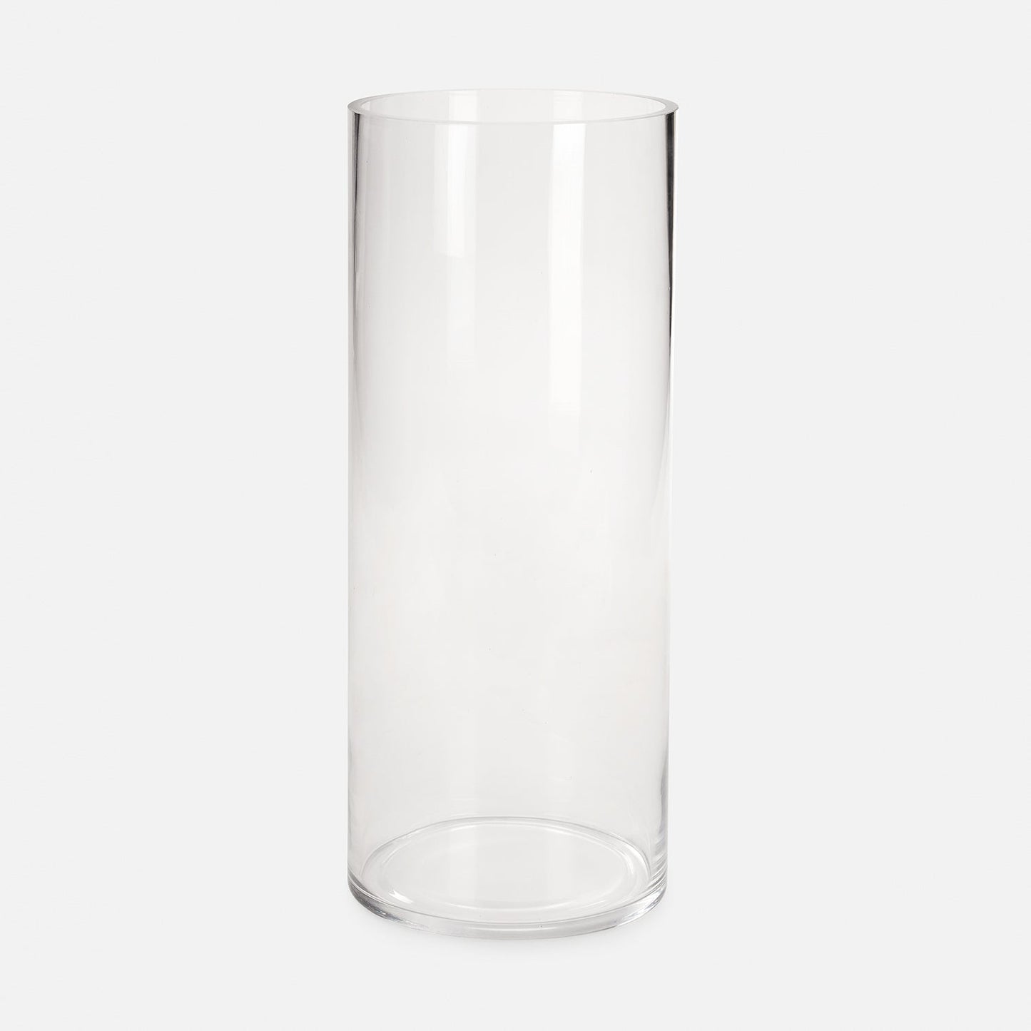 Clear Cylindrical Glass Vase - Large