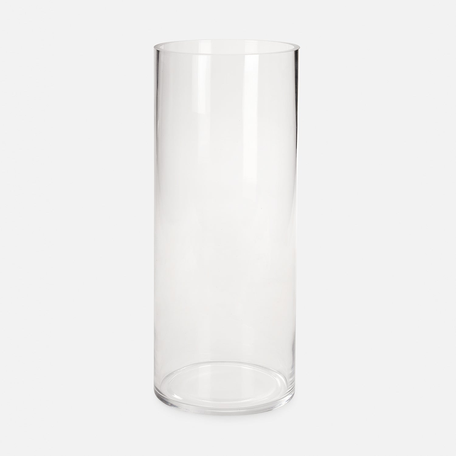 Clear Cylindrical Glass Vase - Large
