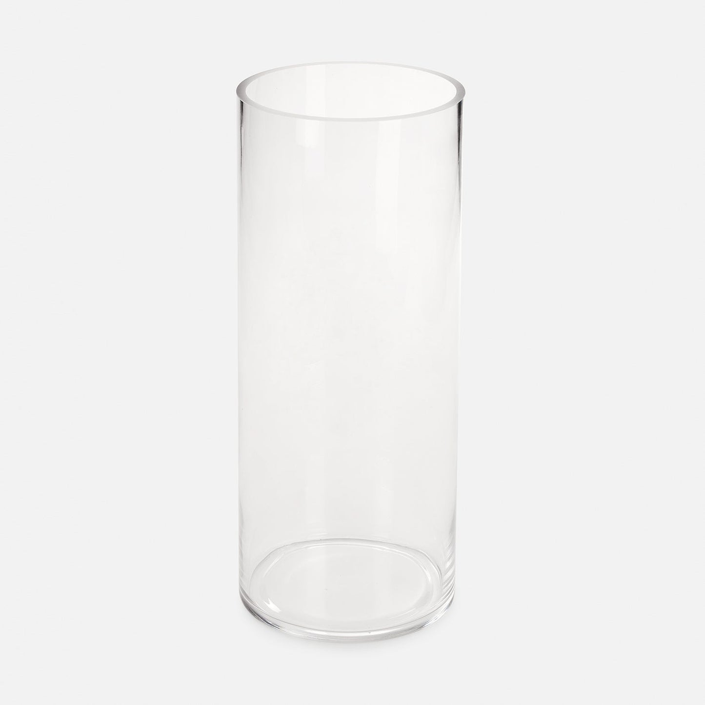 Clear Cylindrical Glass Vase - Large
