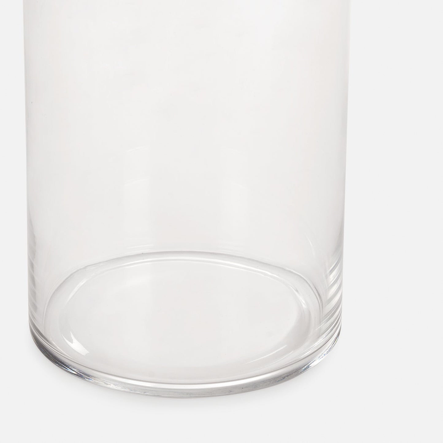Clear Cylindrical Glass Vase - Large