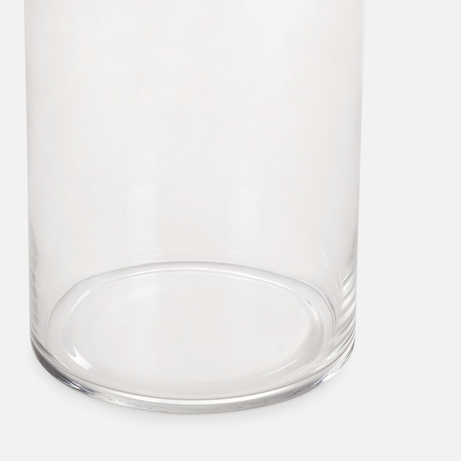 Clear Cylindrical Glass Vase - Large