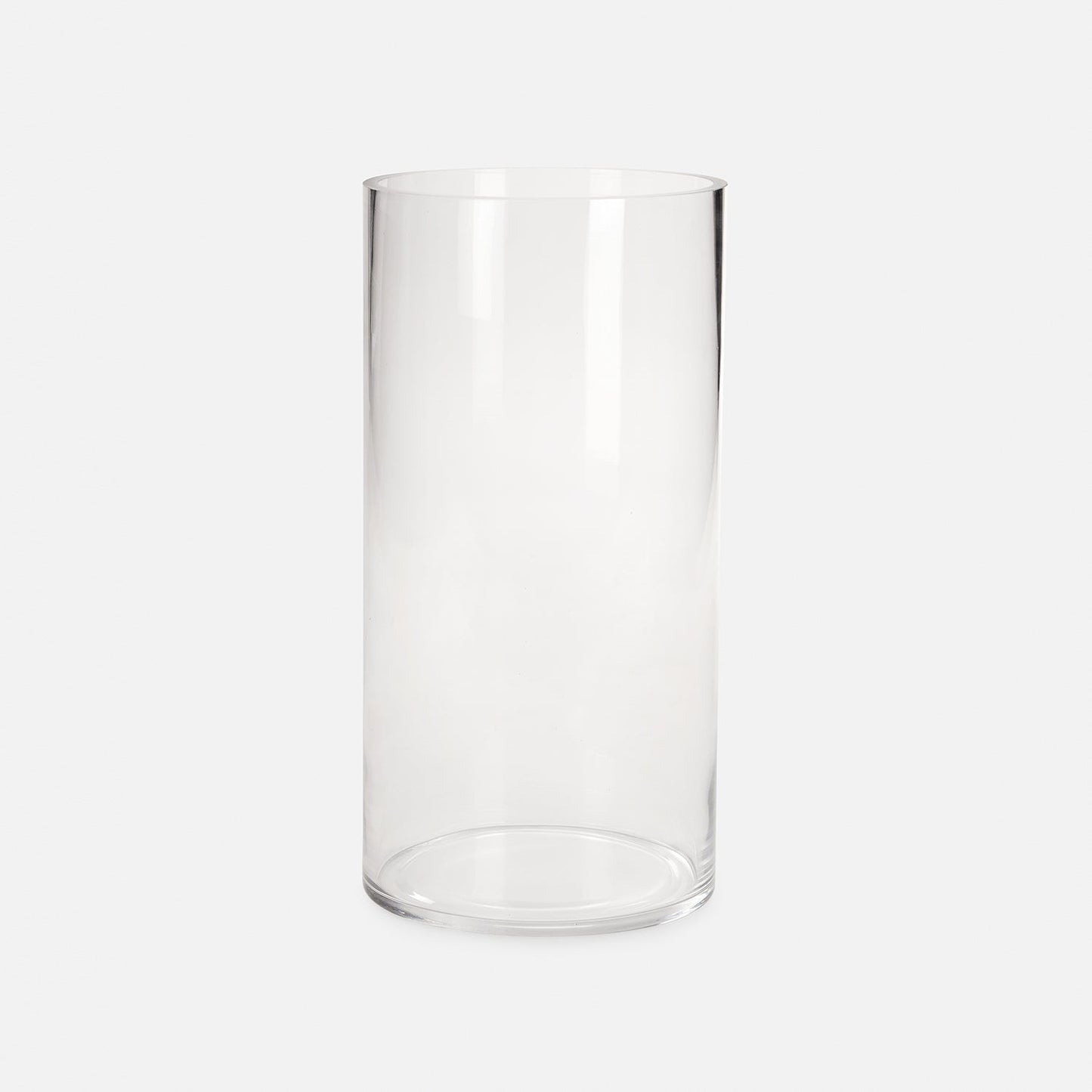 Clear Cylindrical Glass Vase - Medium