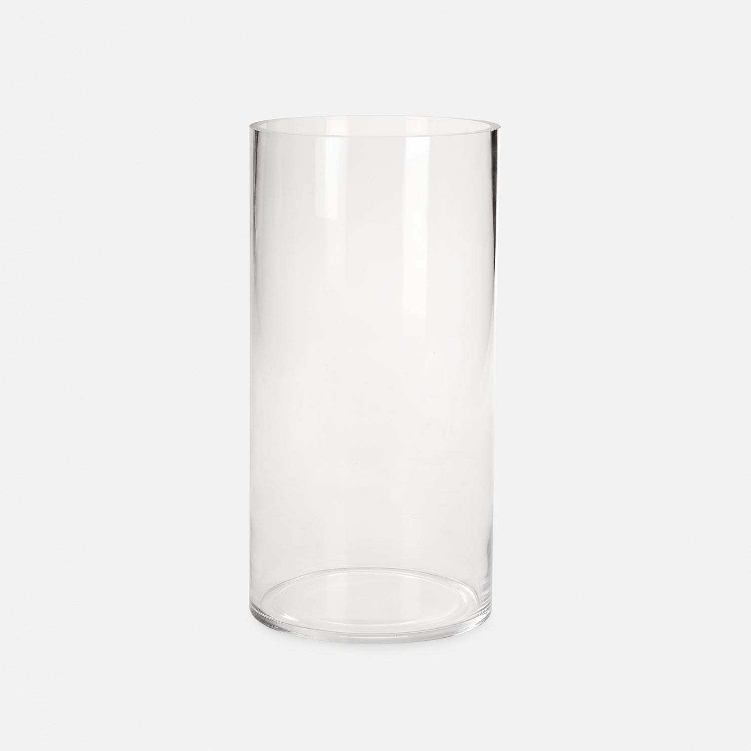 Clear Cylindrical Glass Vase - Medium