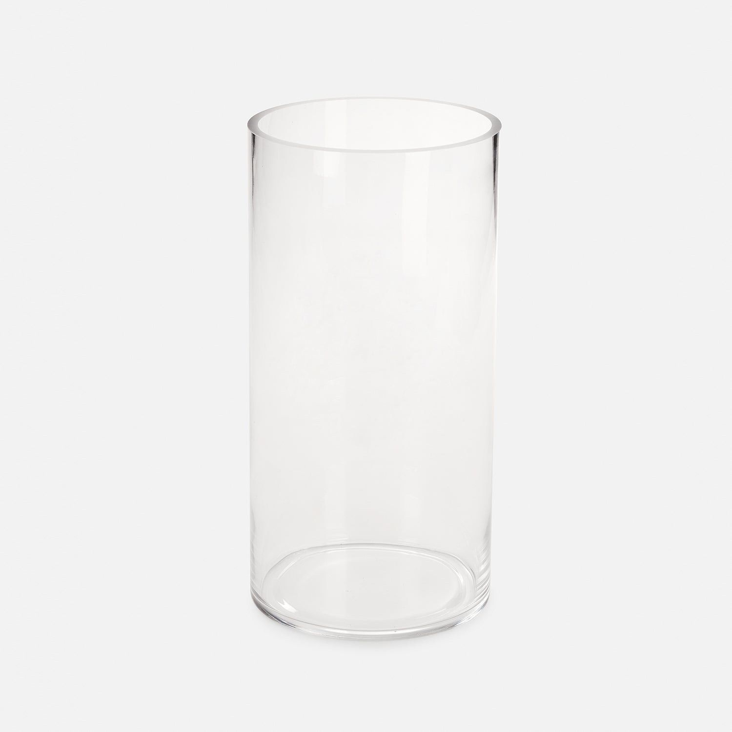 Clear Cylindrical Glass Vase - Medium