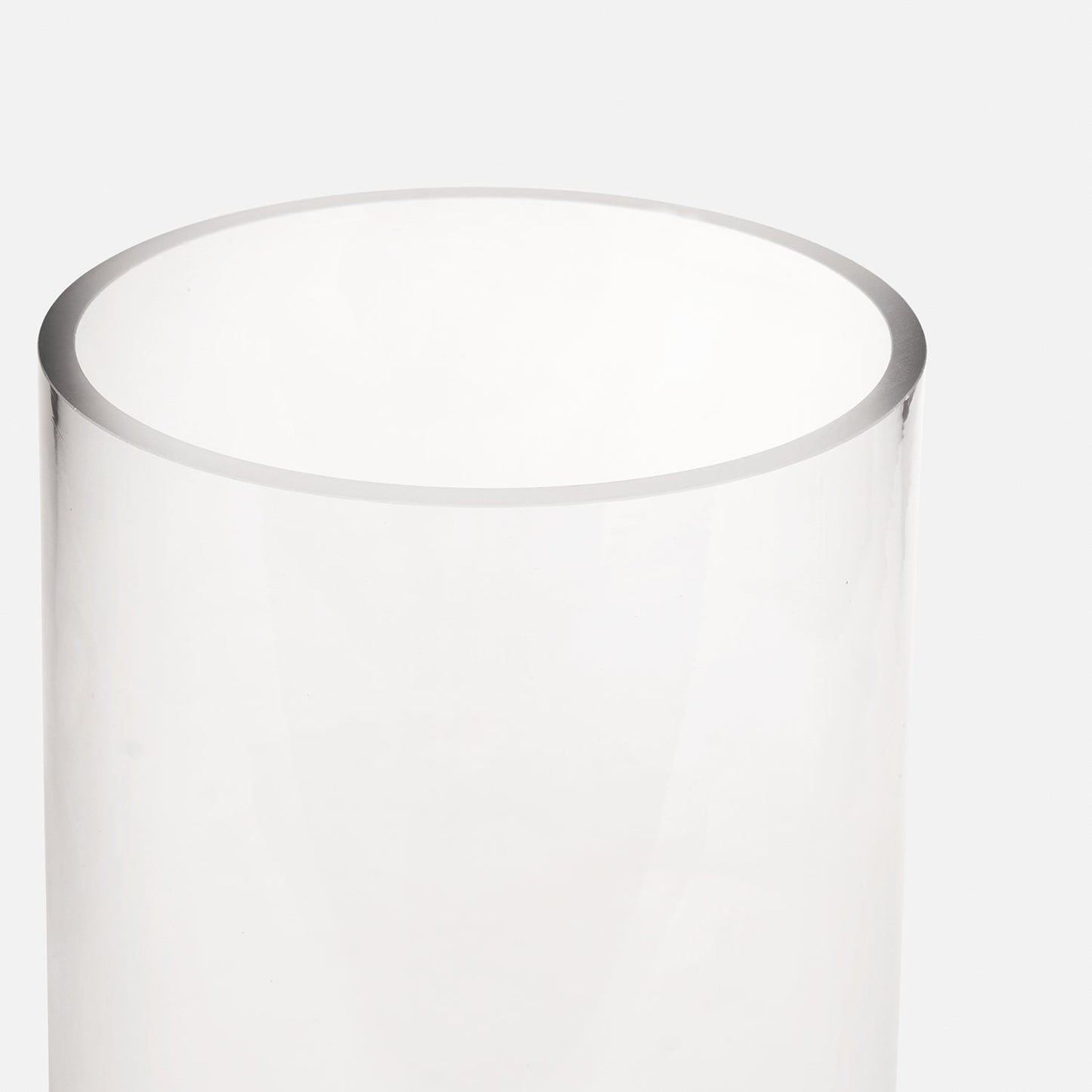 Clear Cylindrical Glass Vase - Medium