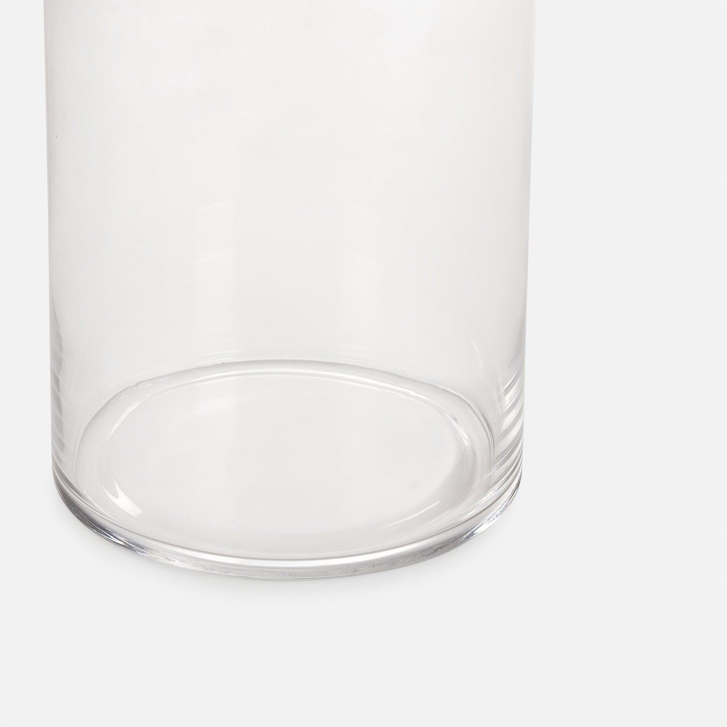 Clear Cylindrical Glass Vase - Medium