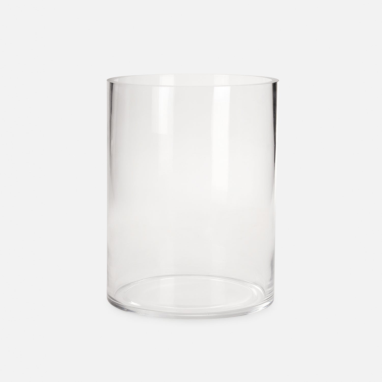 Clear Cylindrical Glass Vase - Small