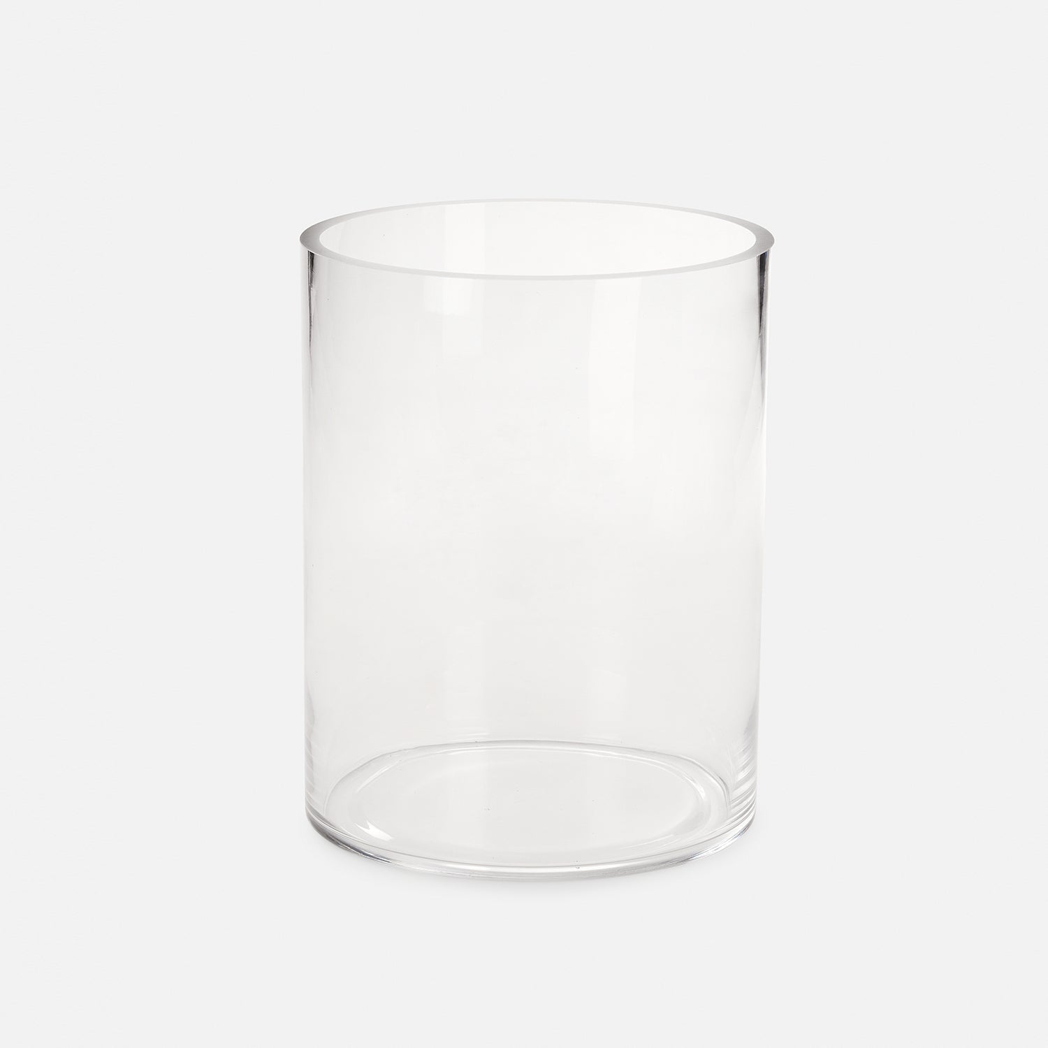 Clear Cylindrical Glass Vase - Small