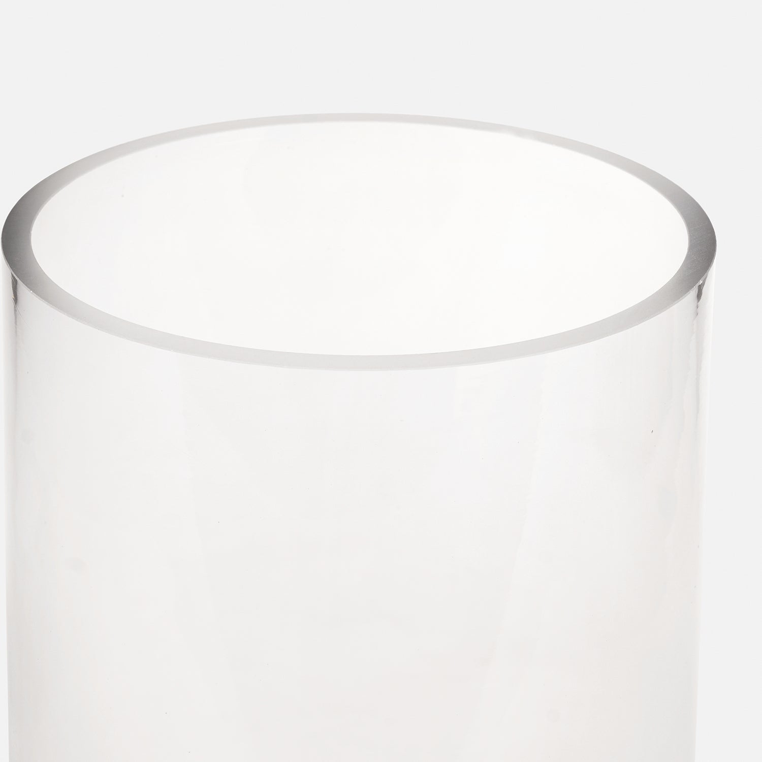 Clear Cylindrical Glass Vase - Small