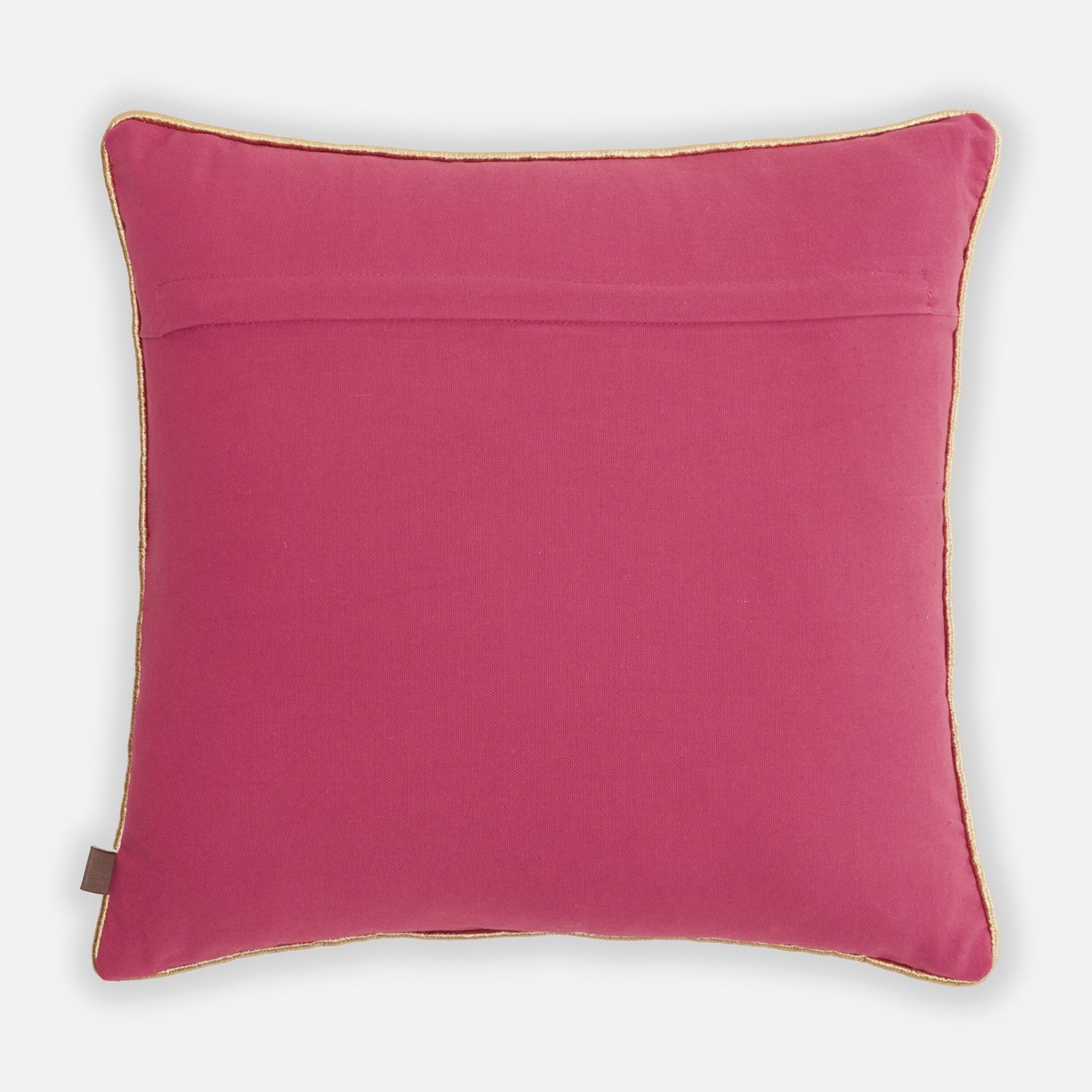 Pink and Orange Embroidered Cushion Cover