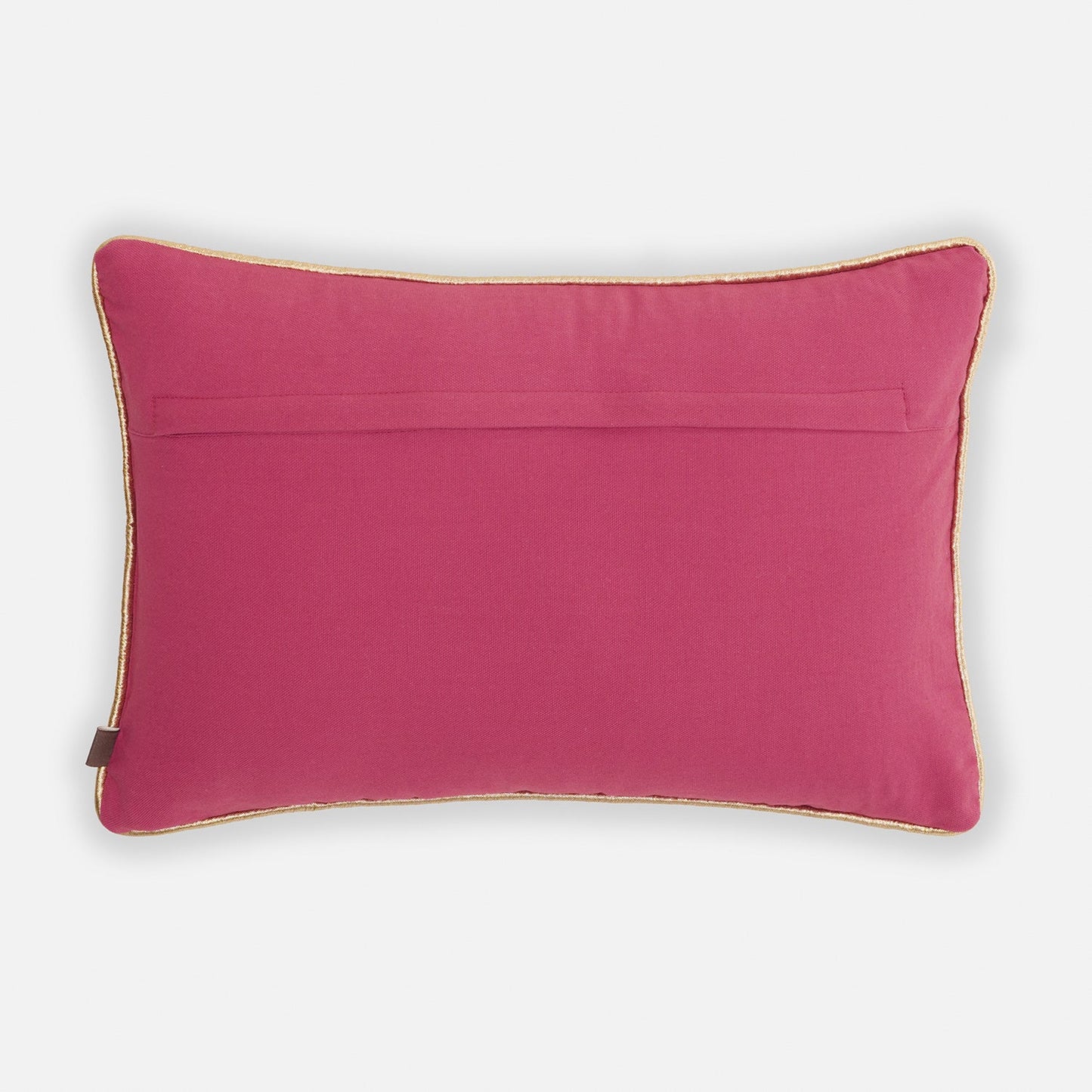 Pink Floral Embroidered Rectangle Cushion Cover