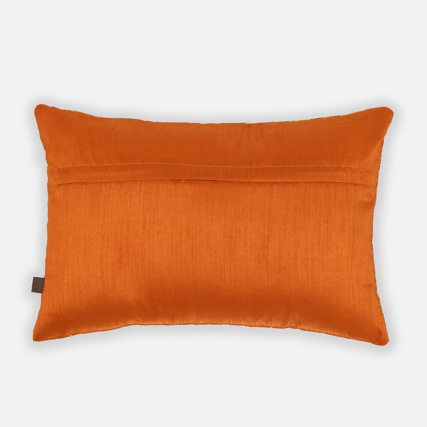 Orange Embroidered Rectangle Cushion Cover