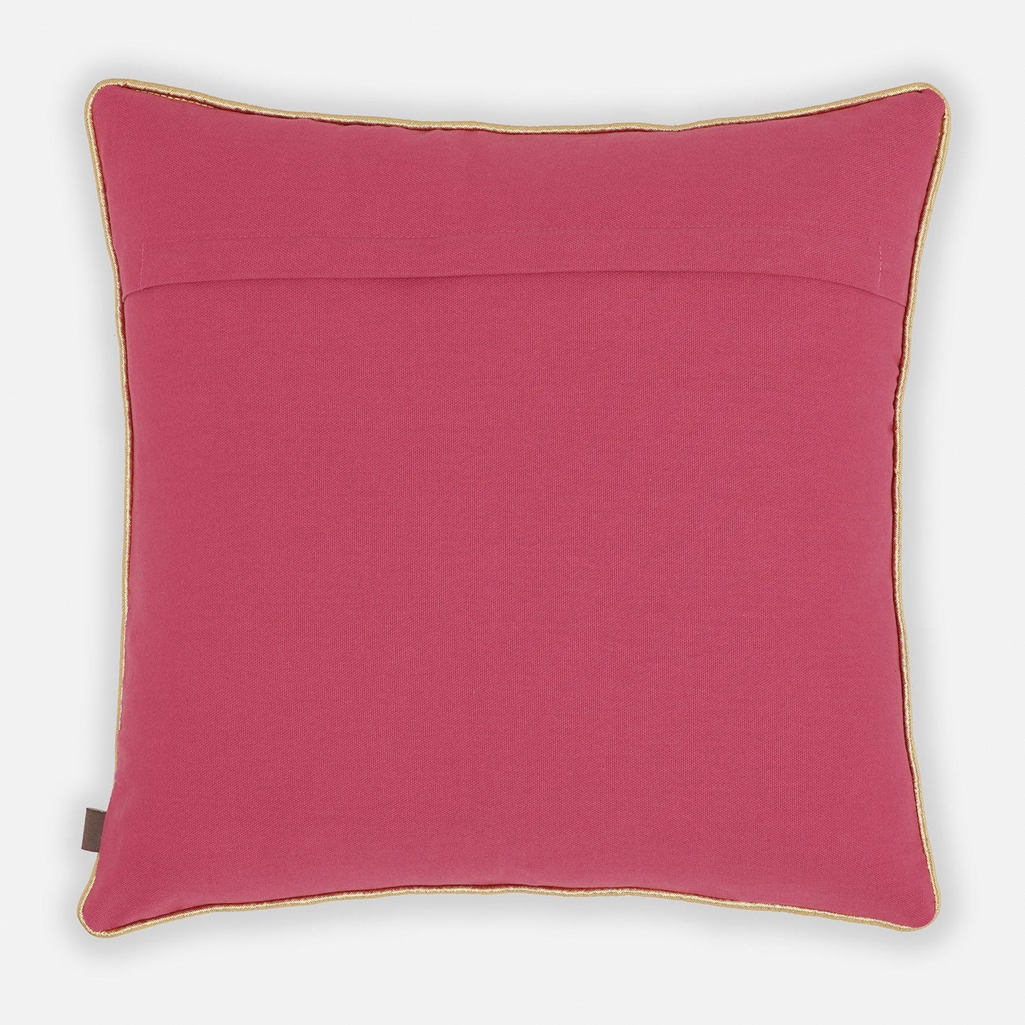 Pink and Orange Abstract Embroidered Square Cushion Cover