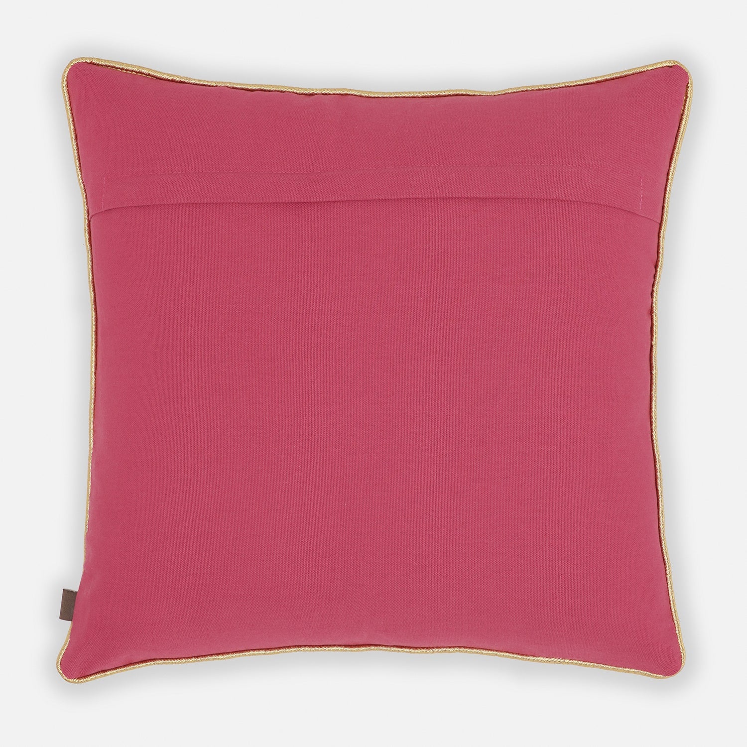 Pink and Orange Abstract Embroidered Square Cushion Cover
