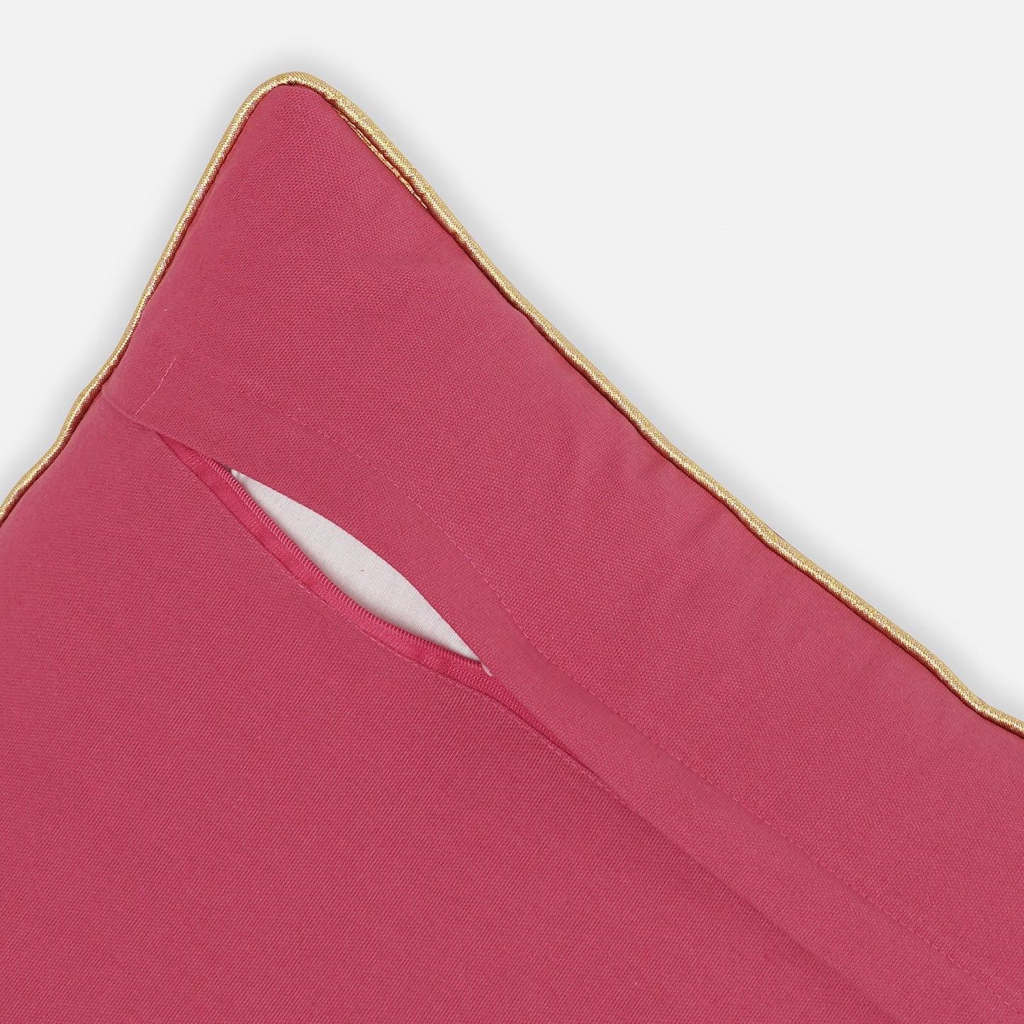 Pink and Orange Abstract Embroidered Square Cushion Cover