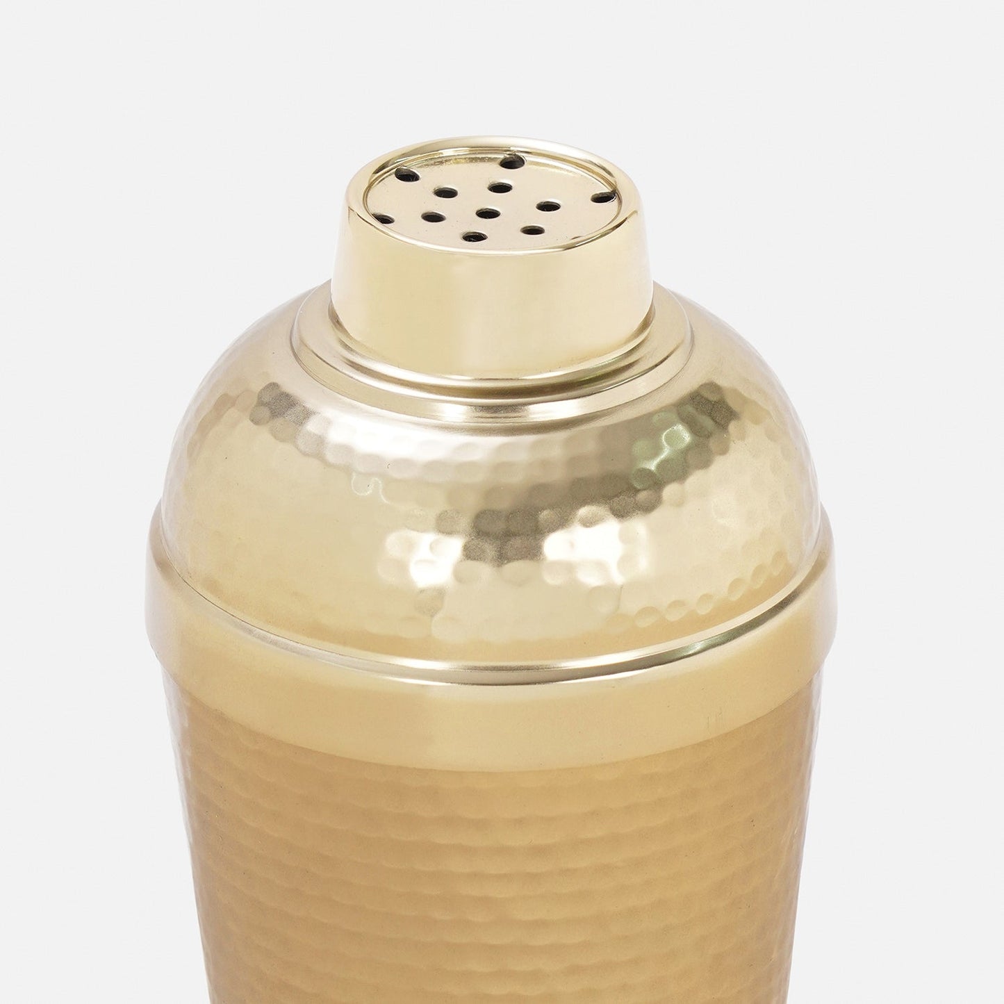 Gold Matt Finish Hammered Metal Cocktail Shaker