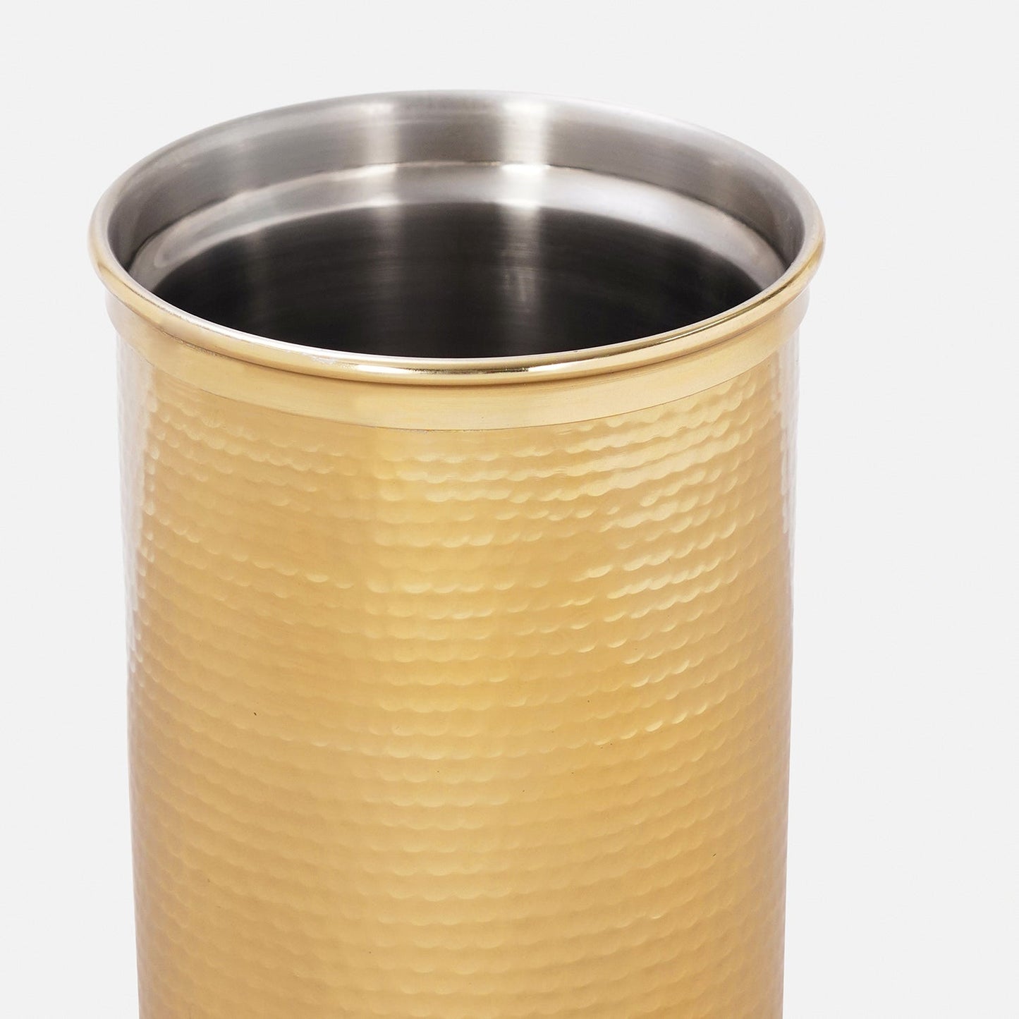Gold Matt Finish Hammered Metal Wine Chiller