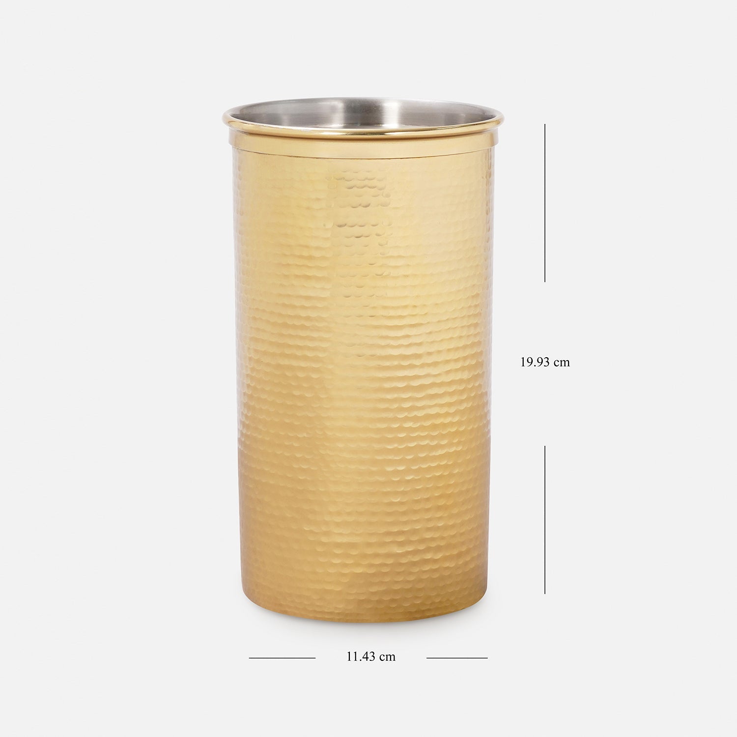 Gold Matt Finish Hammered Metal Wine Chiller