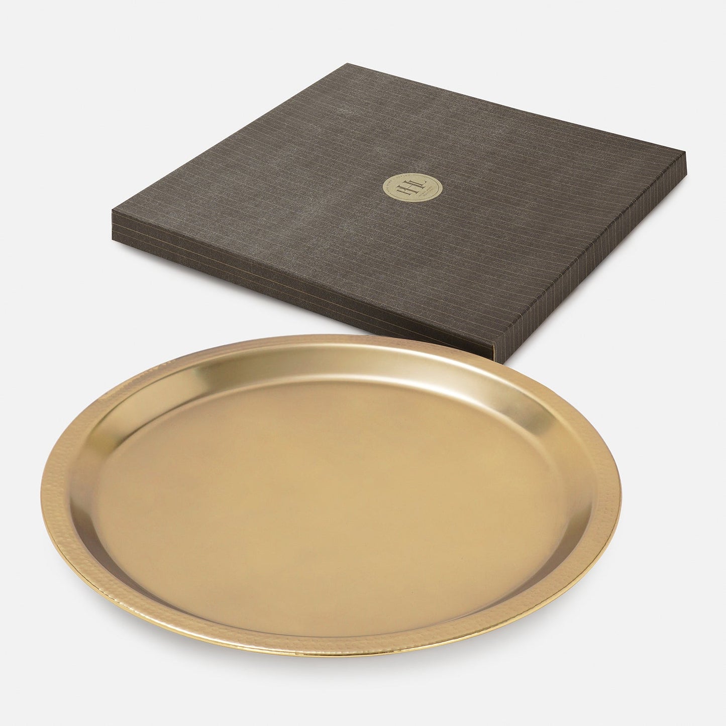 Gold Matt Finish Hammered Metal Tray