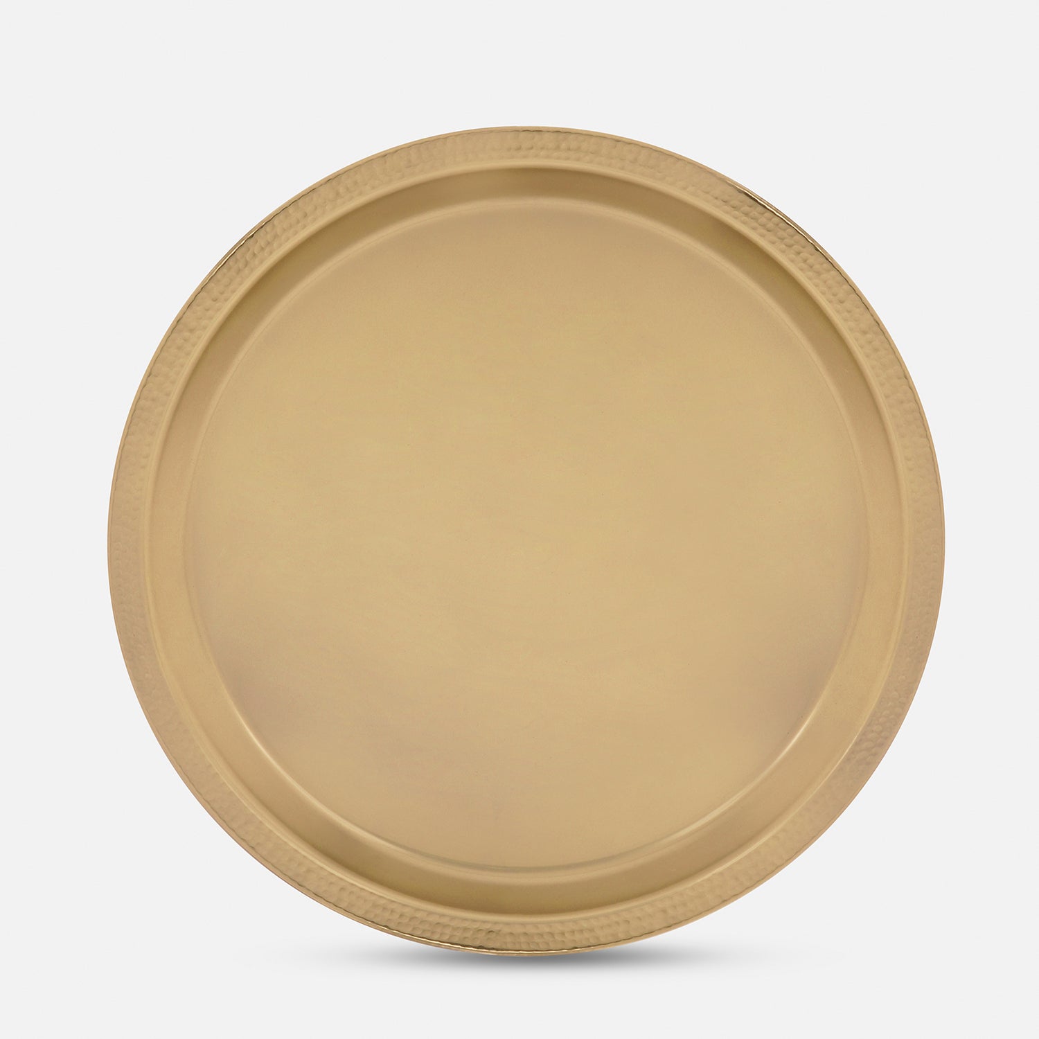 Gold Matt Finish Hammered Metal Tray