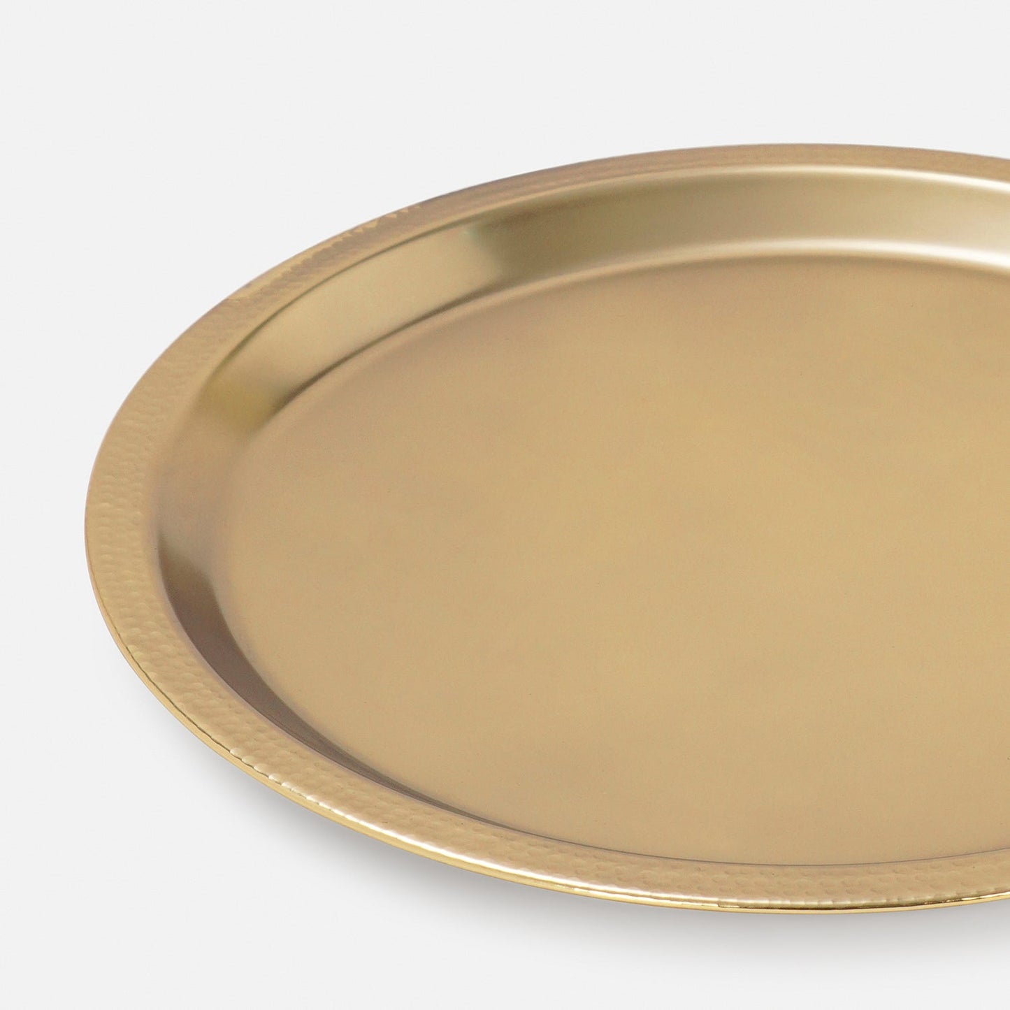Gold Matt Finish Hammered Metal Tray