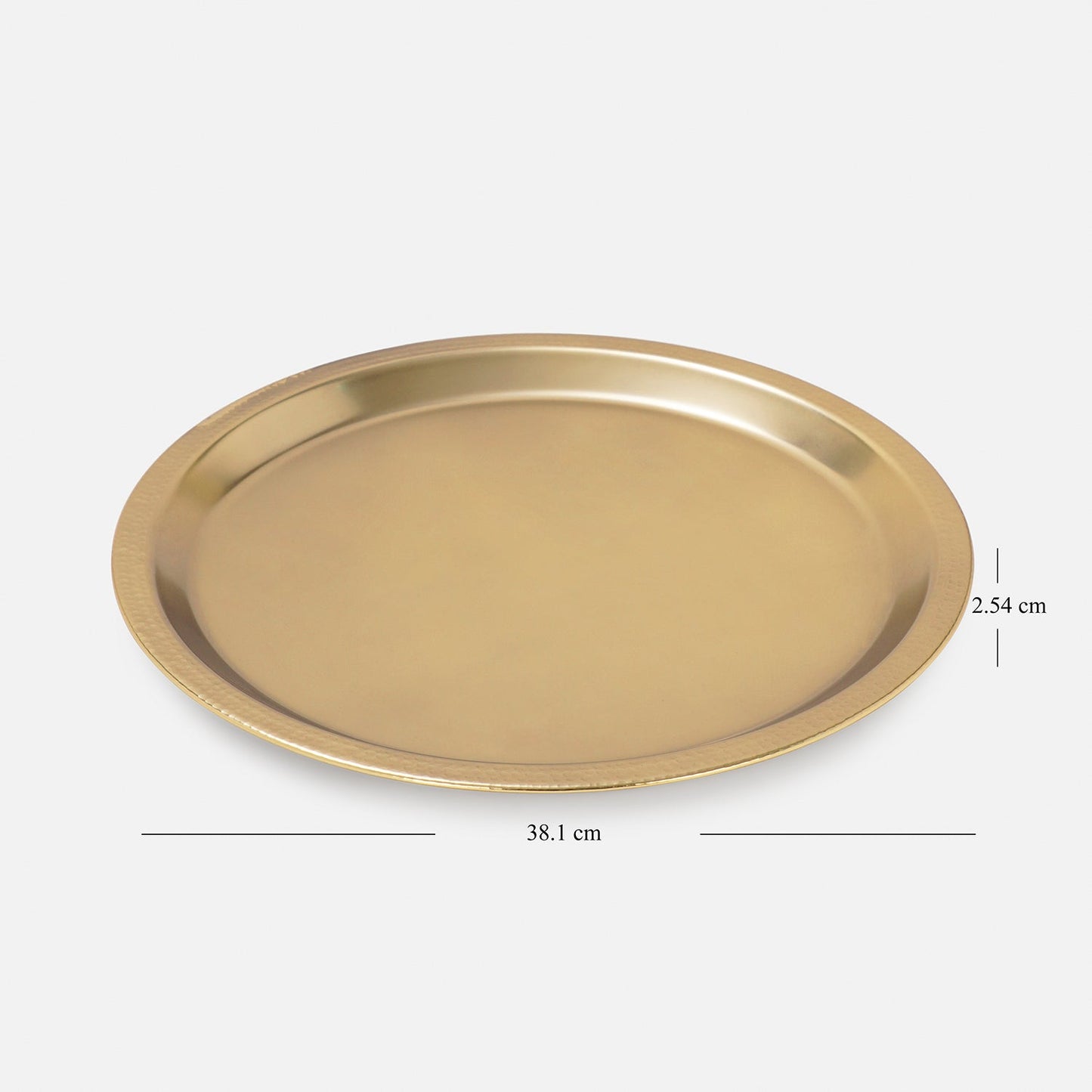 Gold Matt Finish Hammered Metal Tray