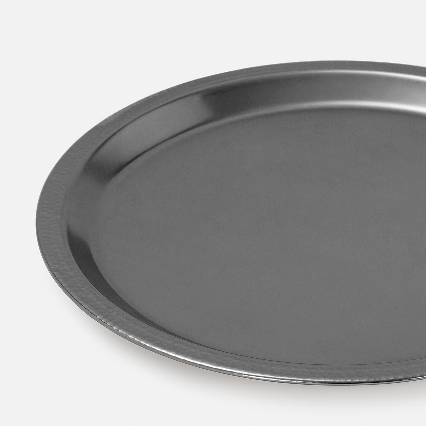 Grey Matt Finish Hammered Metal Tray