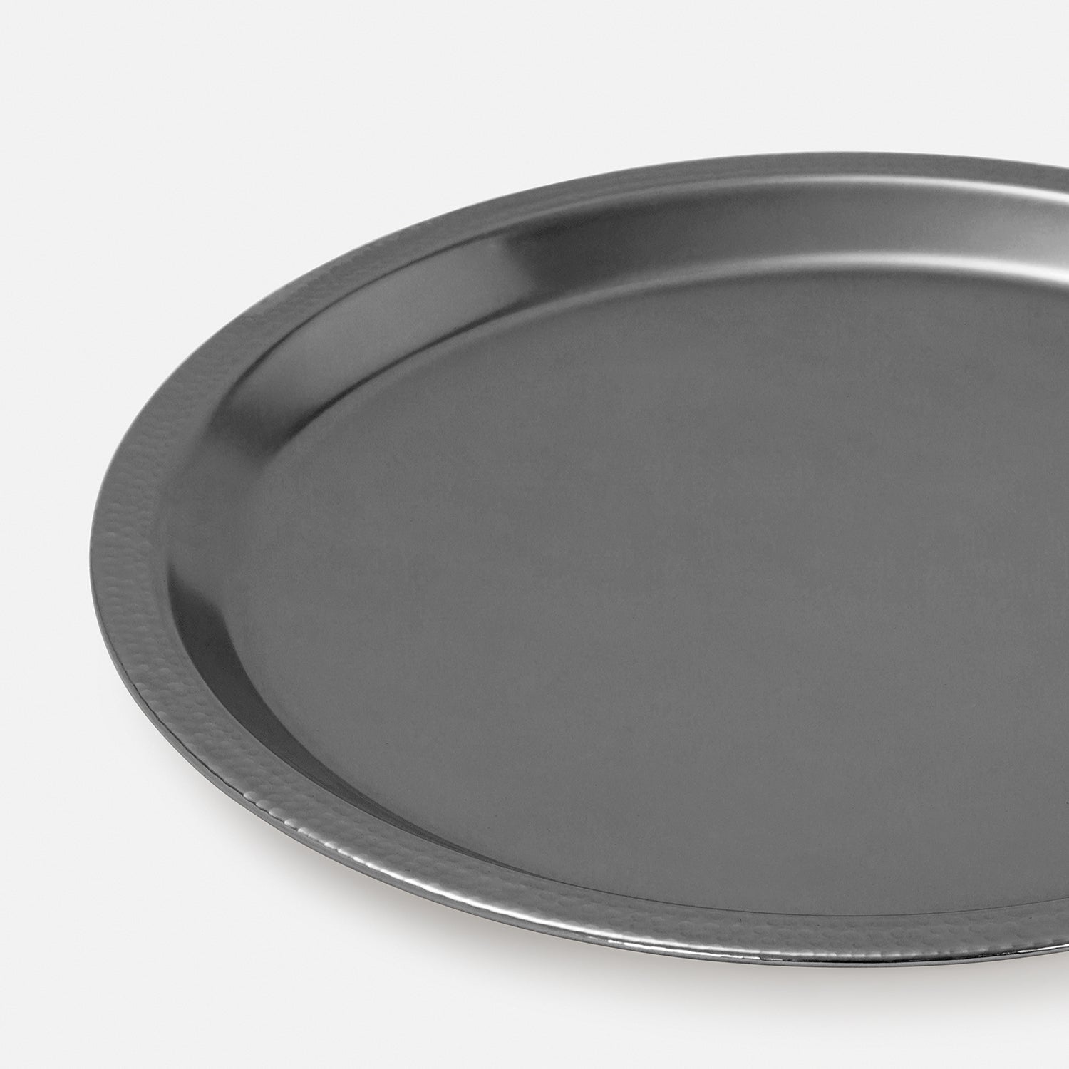 Grey Matt Finish Hammered Metal Tray