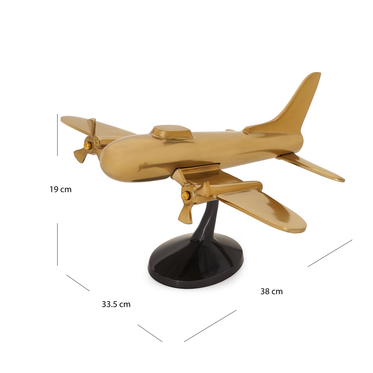 Gold and Black Decorative Aeroplane