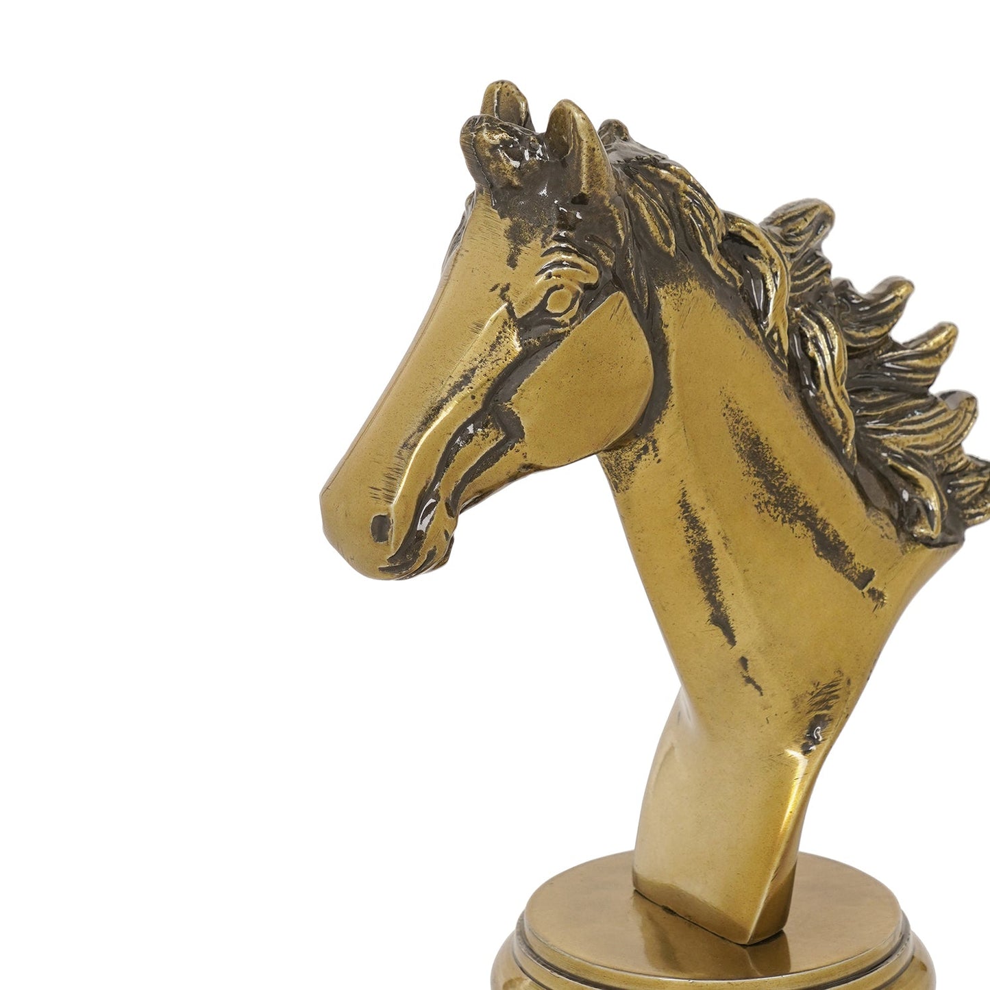 Gold Decorative Horse Head with Base
