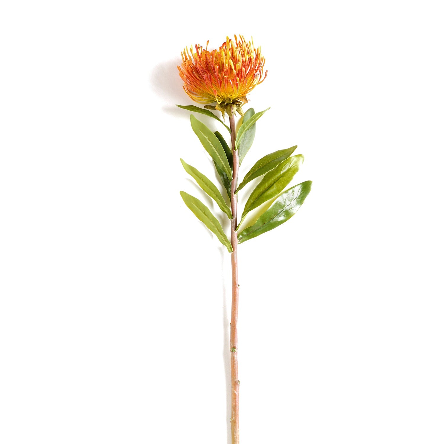 Yellow Pincushion Artificial Stem - Single