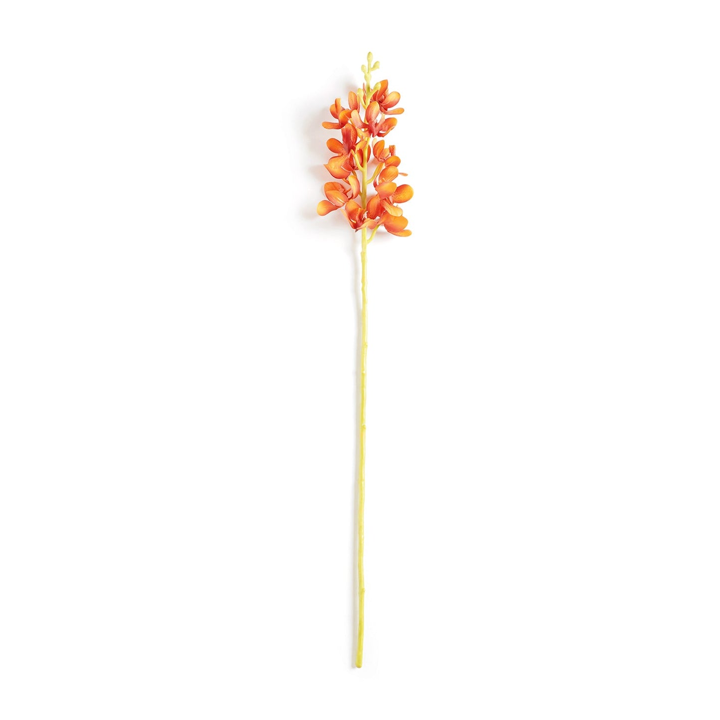 Dark Orange Vanda Orchid Artificial Stem - Single