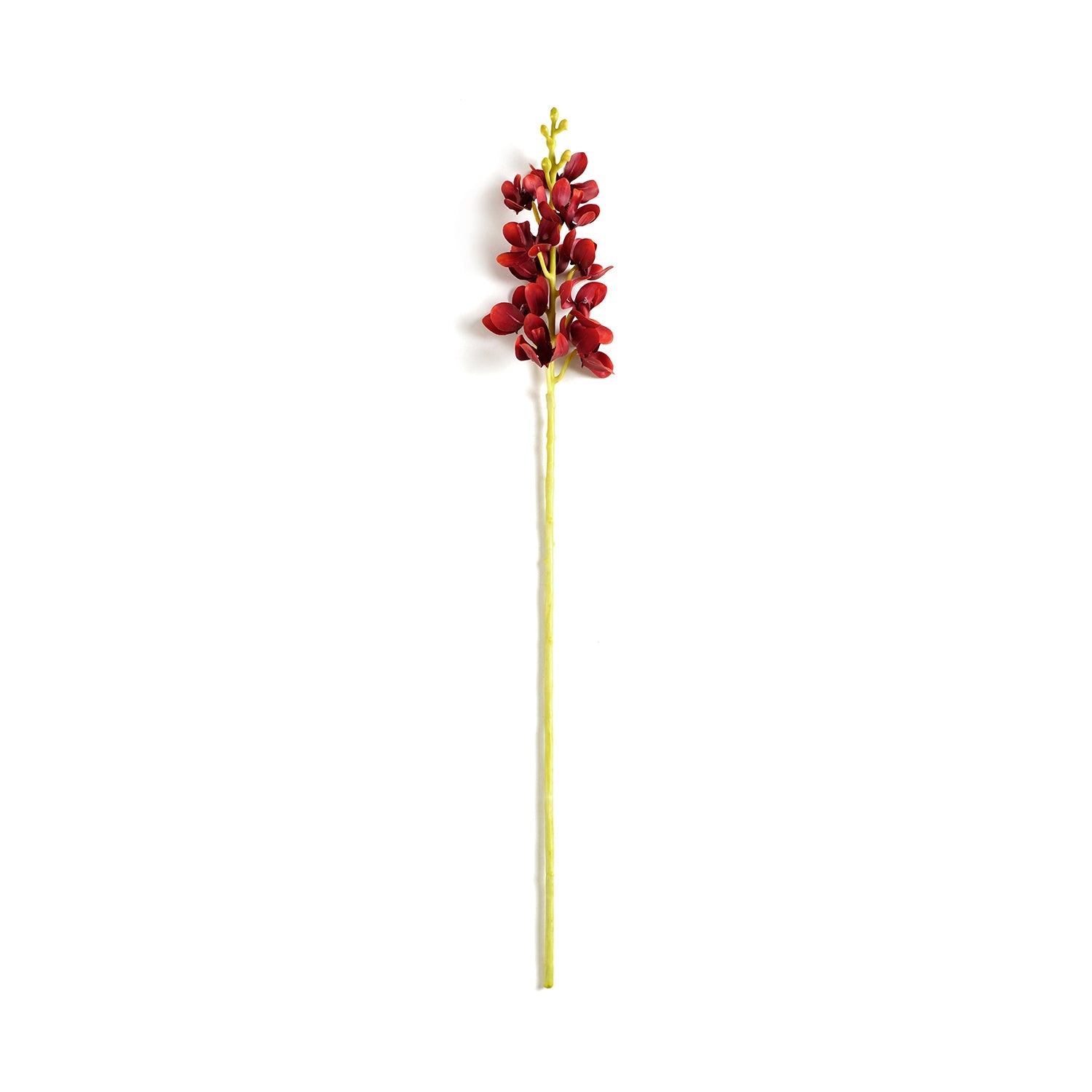 Dark Red Vanda Orchid Artificial Stem - Single